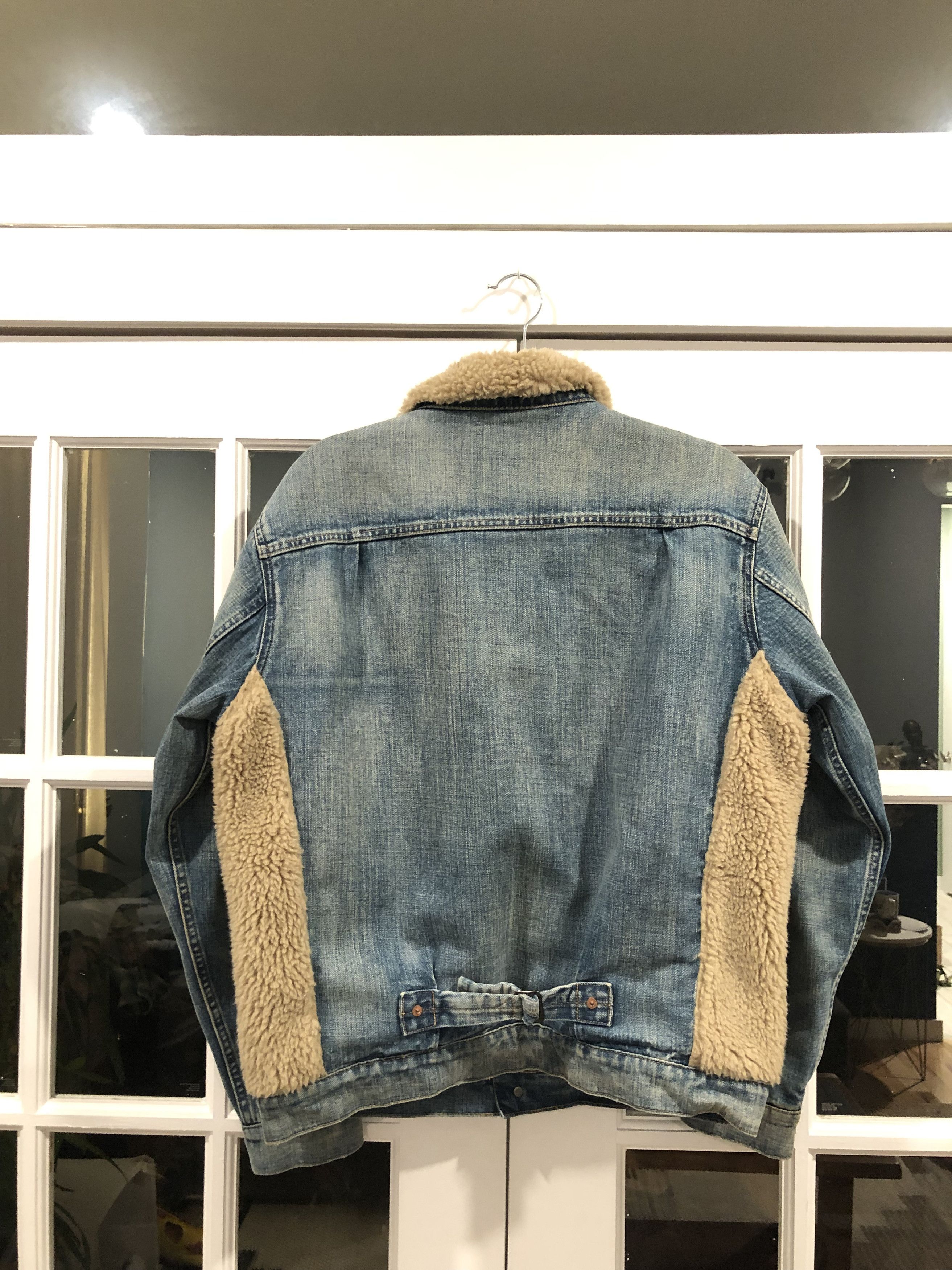 RRL Fleece Paneled Denim Jacket M