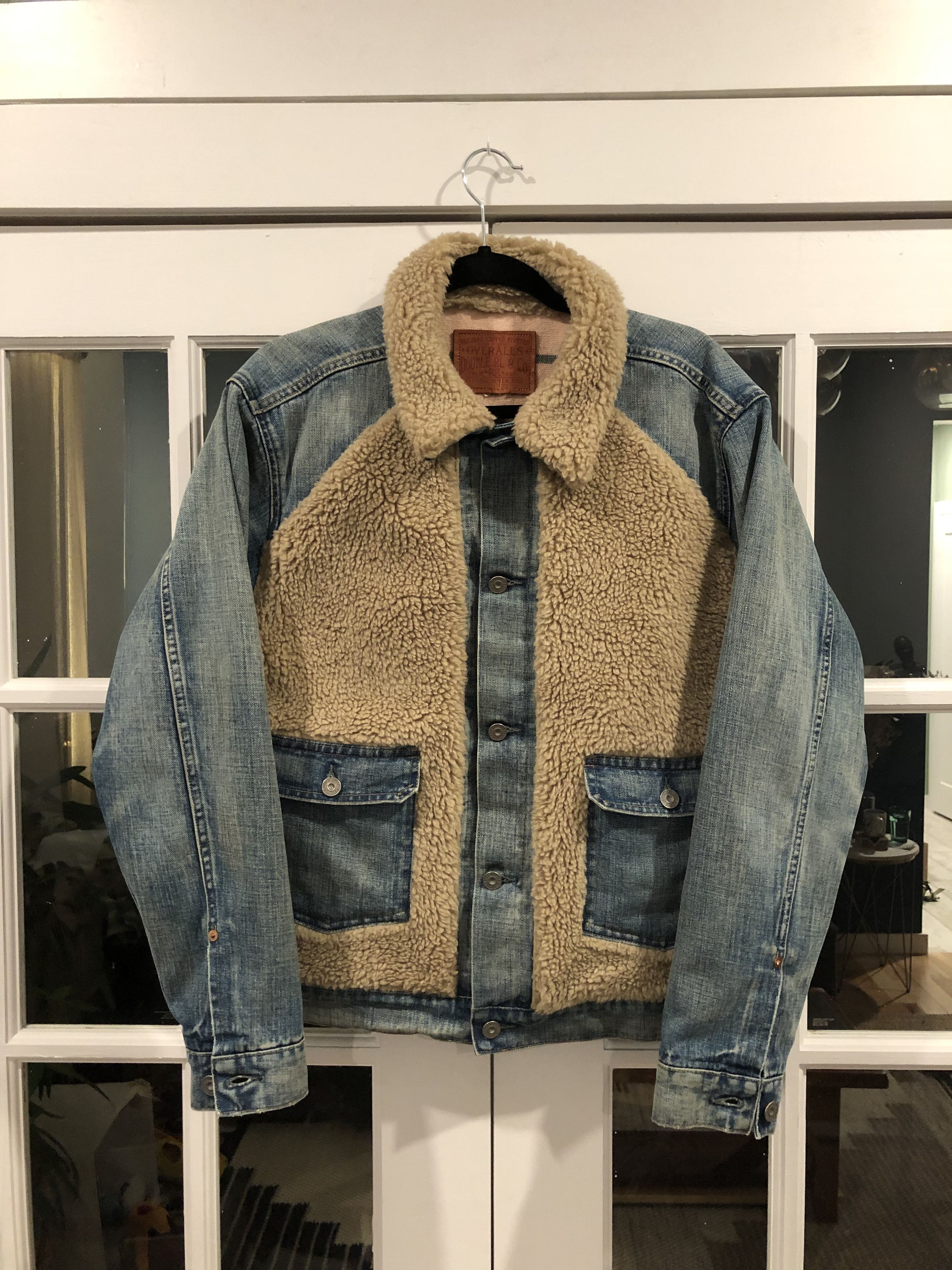 RRL Fleece Paneled Denim Jacket M