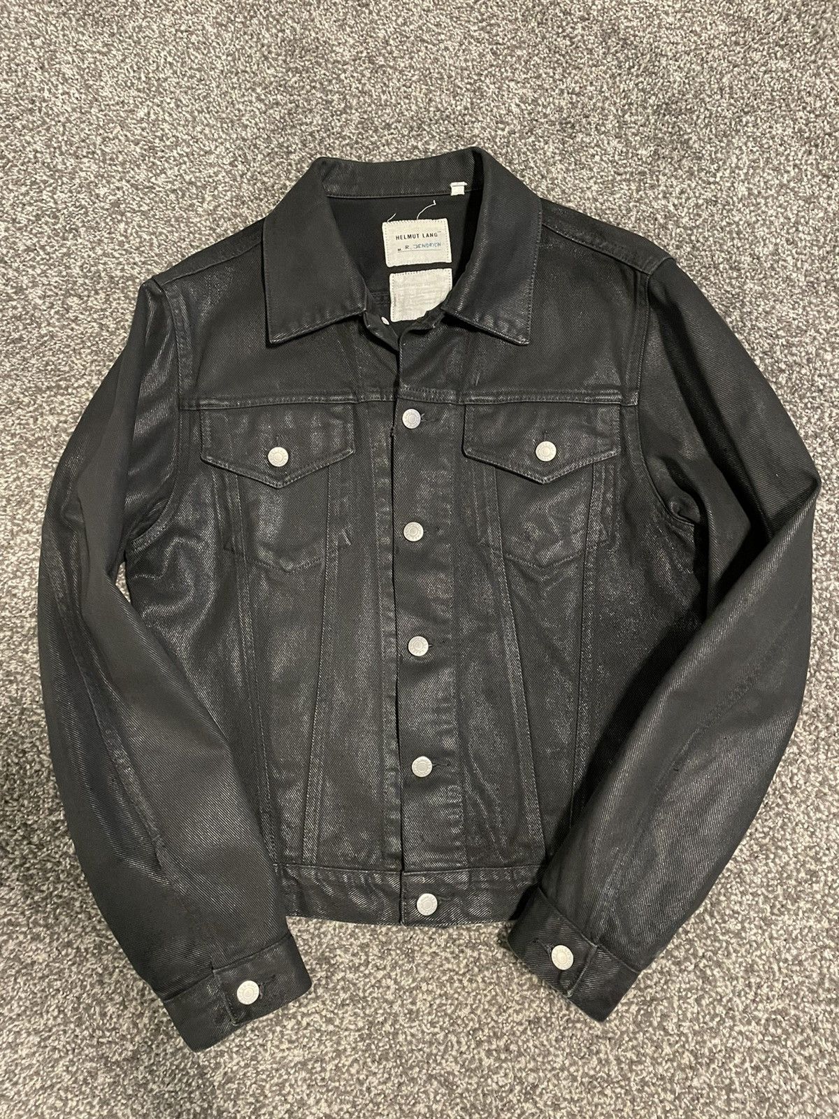 着丈62cmHelmut lang black coating denim jackets