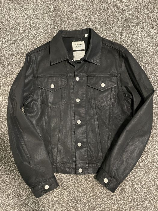 Helmut Lang Helmut Lang 1999 Coated Black Denim Jacket | Grailed