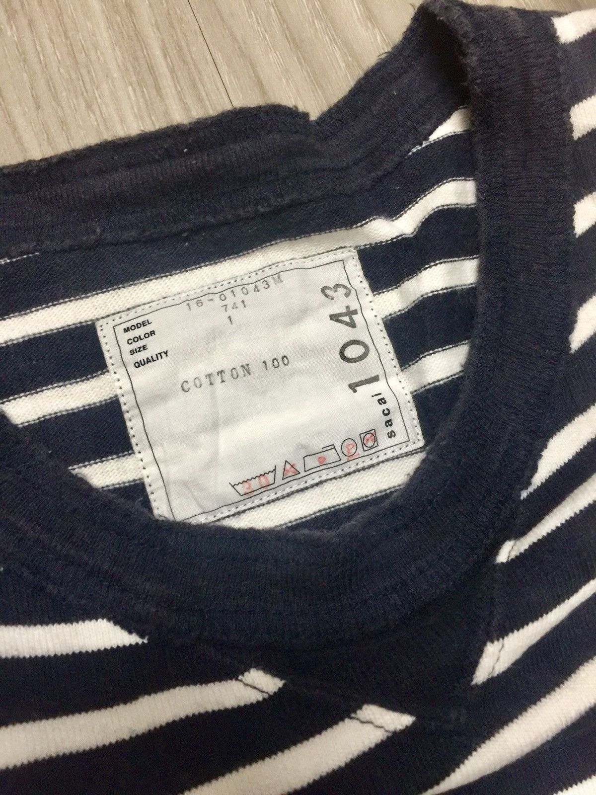 Sacai SACAI Striped T-shirt 1043 Size US S / EU 44-46 / 1 - 6 Thumbnail