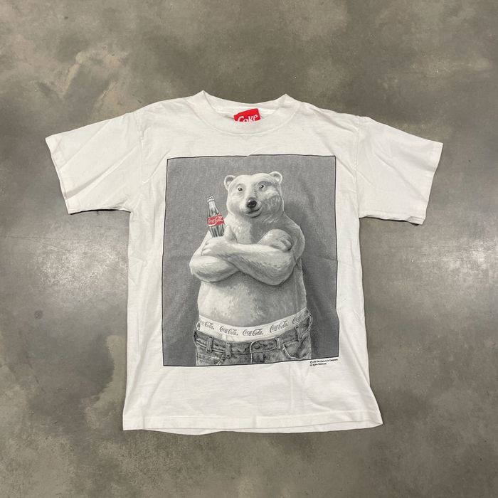 Vintage 90s Coca Cola Polar Bear Calvin Klein Parody T Shirt Whi | Grailed