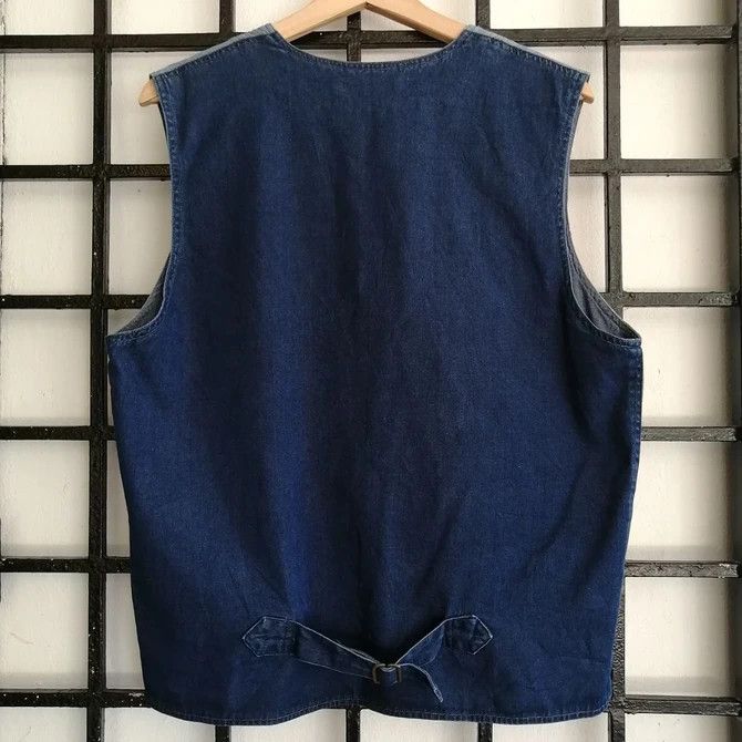 Japanese Brand × Jean × Vintage 💣 OFFER Vtg JEAN LOUIS FRADET Like Denim Vest Size US M / EU 48-50 / 2 - 3 Thumbnail