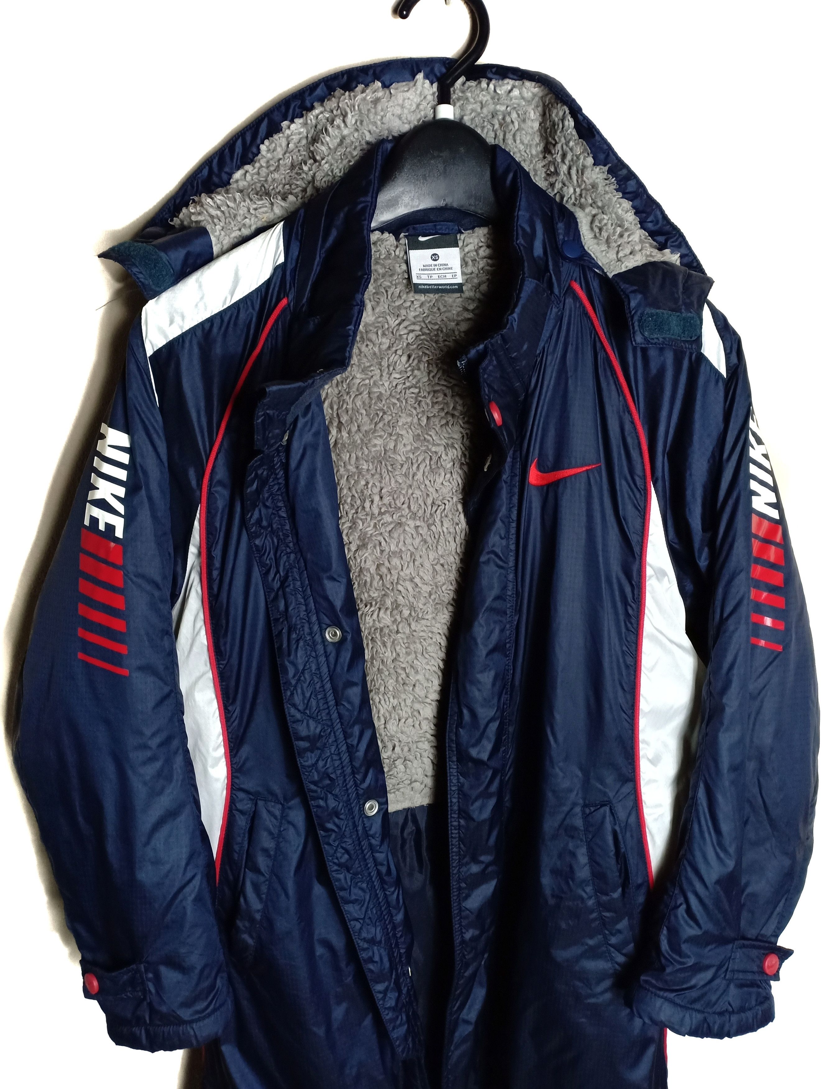Nike NIKE Swoosh Big Logo Down Coach Hoodie Jacket Size US S / EU 44-46 / 1 - 4 Thumbnail