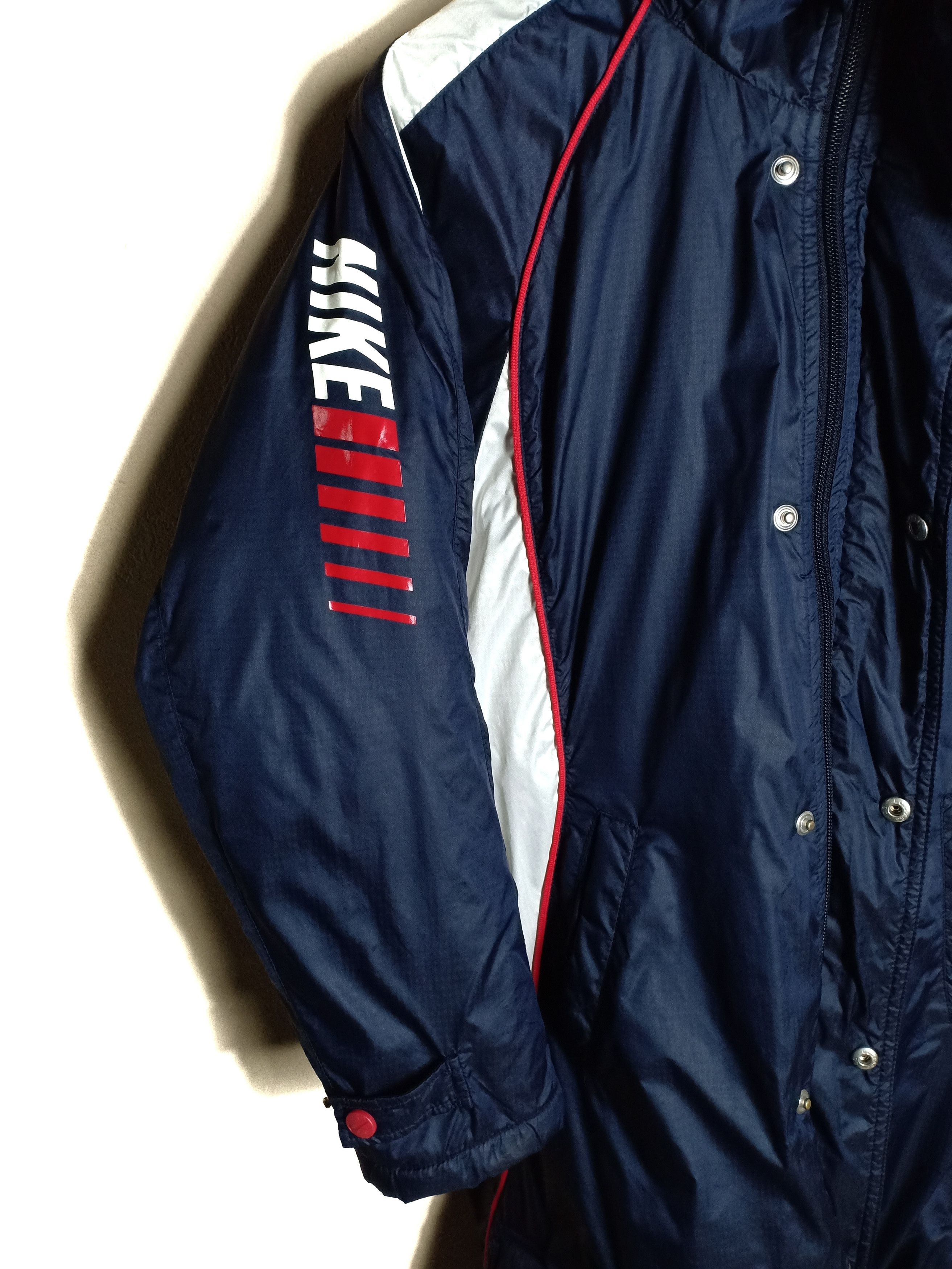 Nike NIKE Swoosh Big Logo Down Coach Hoodie Jacket Size US S / EU 44-46 / 1 - 5 Thumbnail