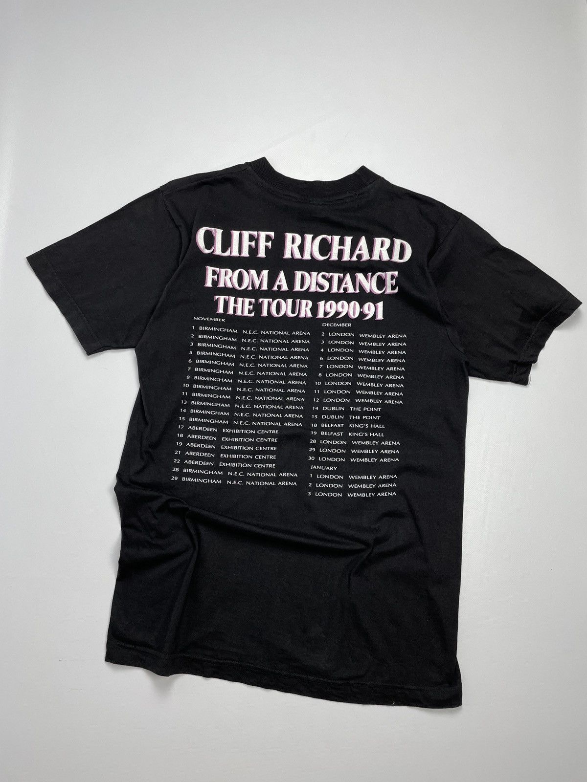 Band Tees × Vintage Vintage 1990 Cliff Richard From A Distance Tour Band T-Shirt Size US M / EU 48-50 / 2 - 3 Thumbnail