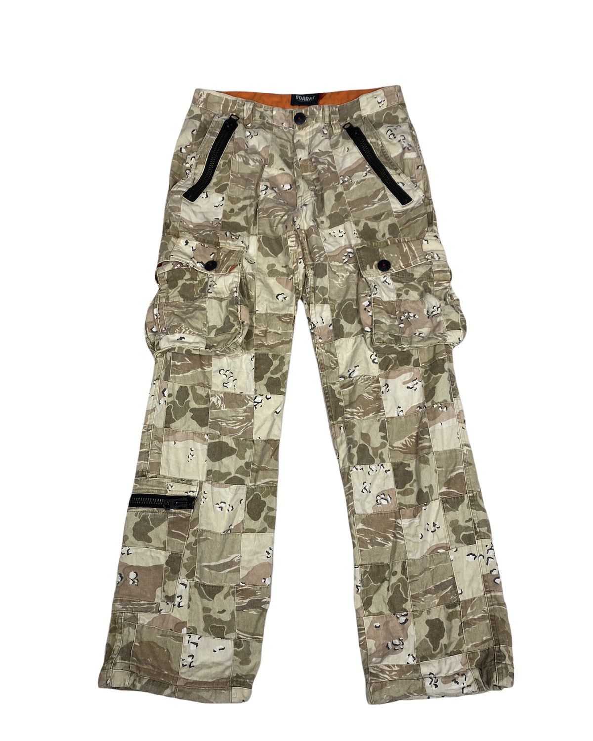 image of Designer Doarat Camo Patchwork Cargo Pantas S009, Men's (Size 32)