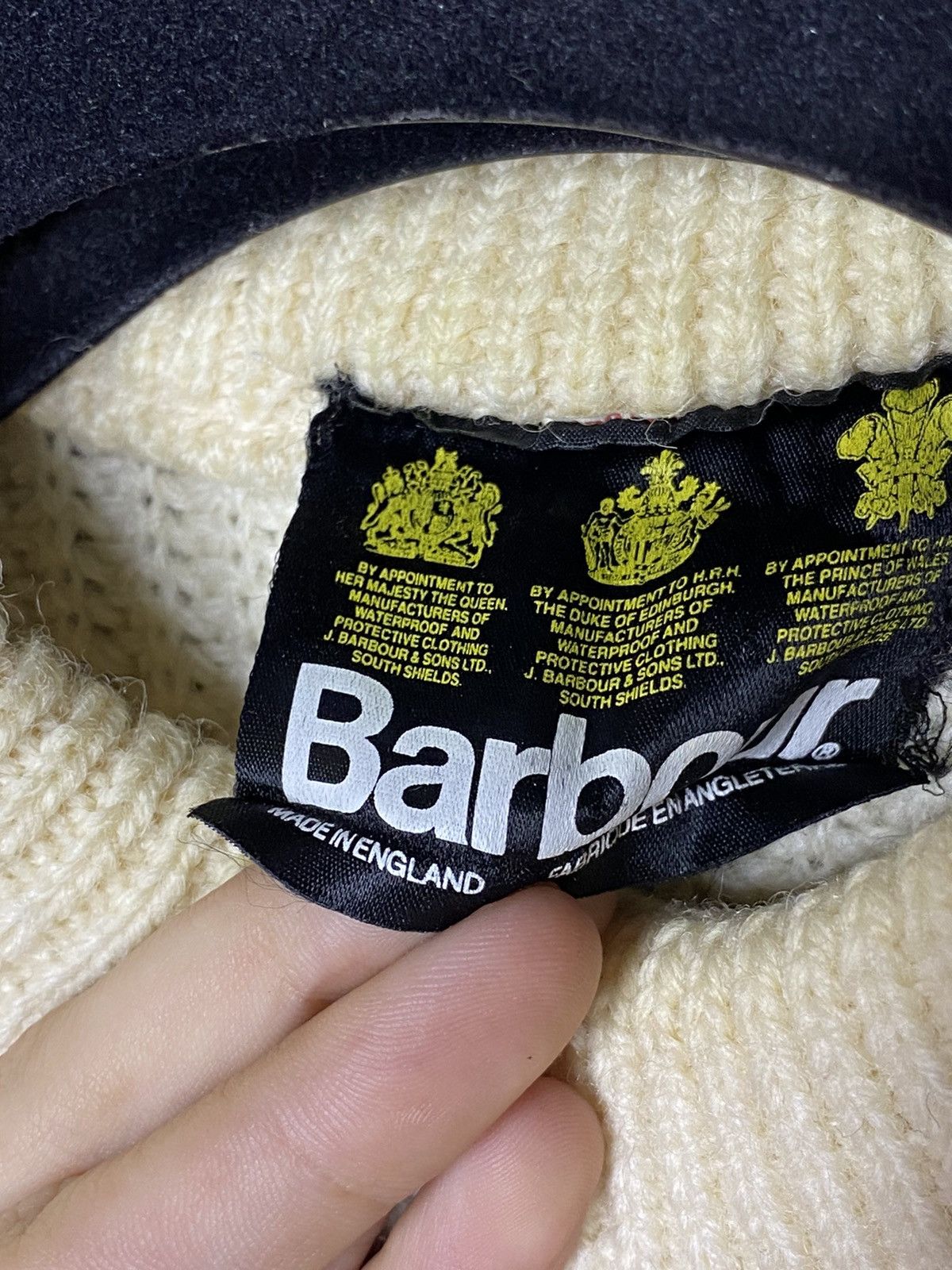 Barbour Barbour Vintage 80s Fisherman Knitted Sweater Wool Rare Size US L / EU 52-54 / 3 - 3 Preview