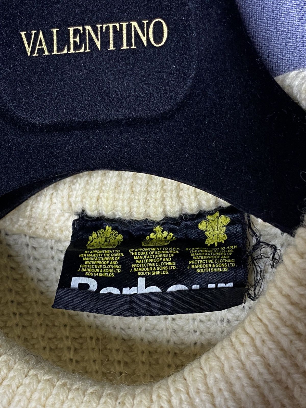 Barbour × Vintage Barbour Vintage 80s Fisherman Knitted Sweater Wool Rare Size US L / EU 52-54 / 3 - 2 Thumbnail
