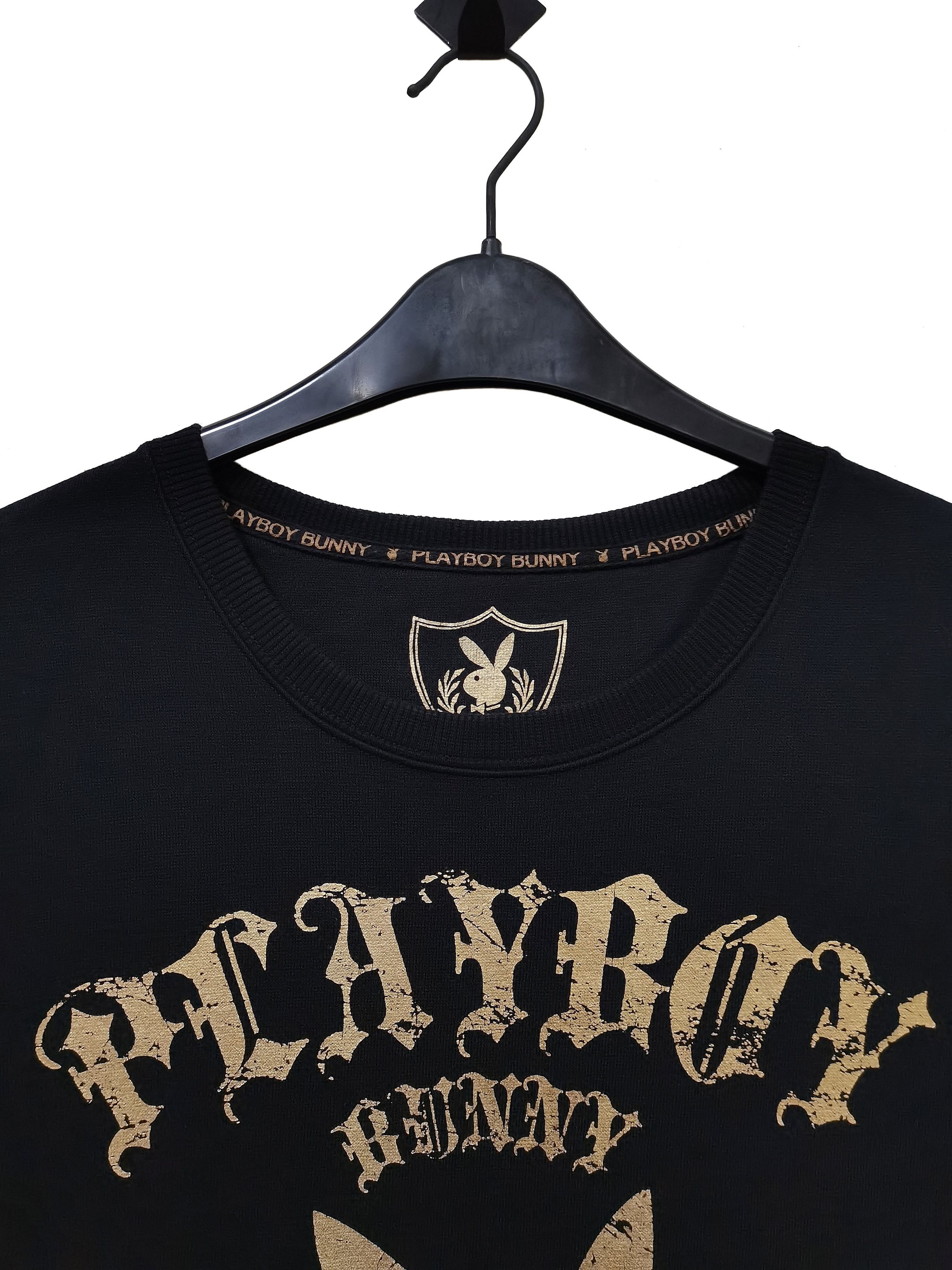 Playboy Playboy Bunny Gold Big Logo Sweatshirt Rare Design Size US S / EU 44-46 / 1 - 10 Thumbnail