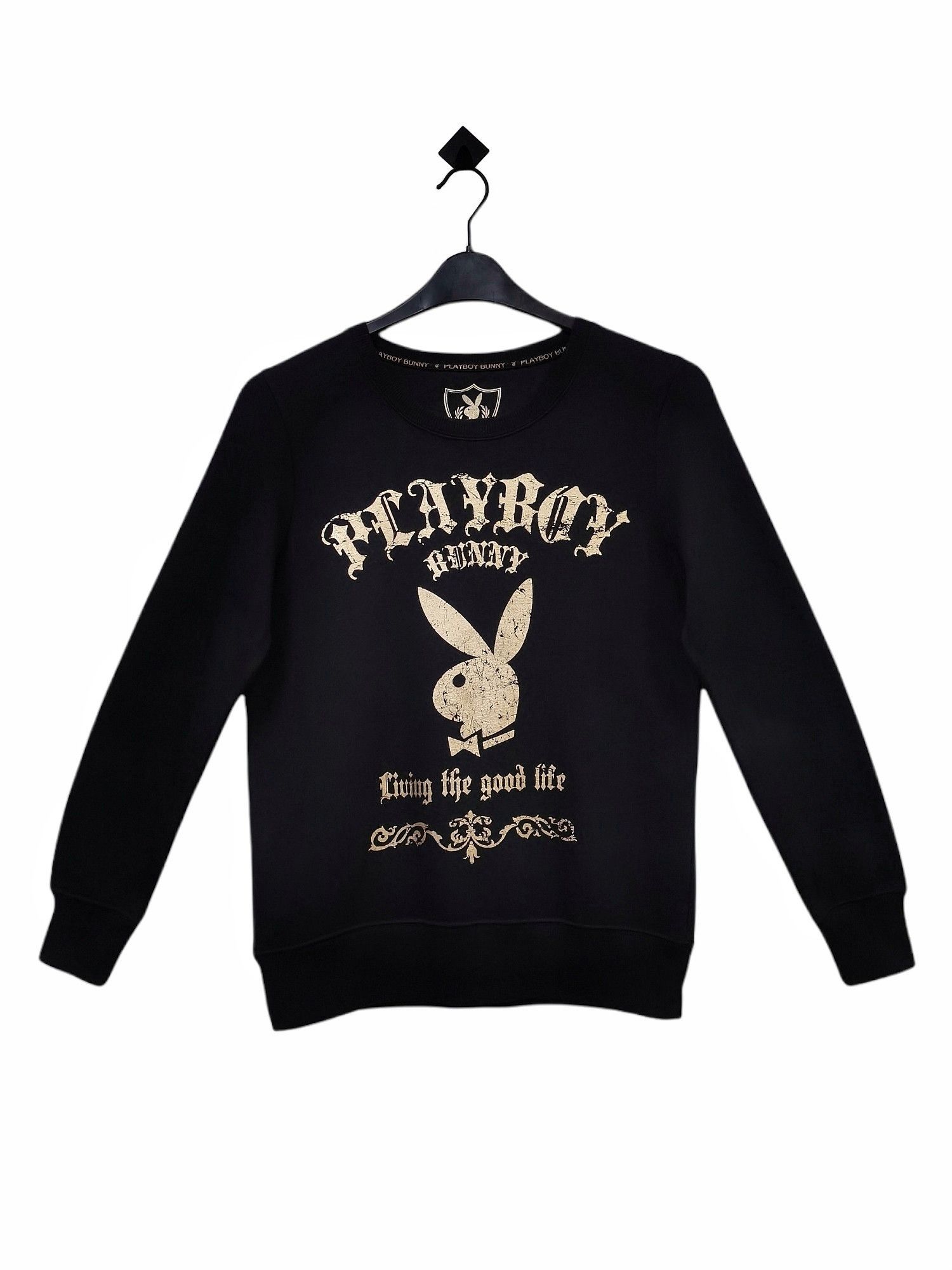 Playboy Playboy Bunny Gold Big Logo Sweatshirt Rare Design Size US S / EU 44-46 / 1 - 6 Thumbnail