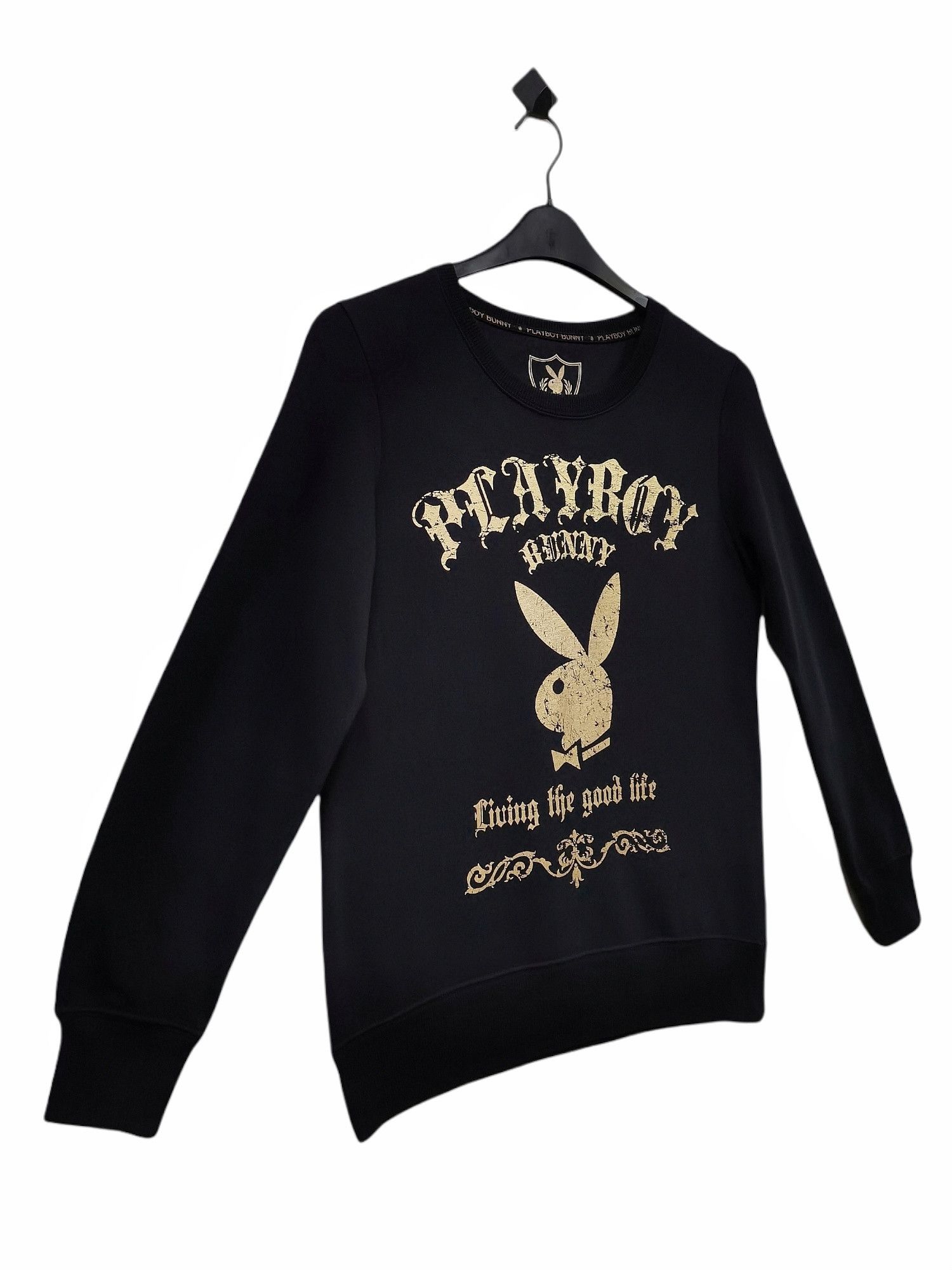 Playboy Playboy Bunny Gold Big Logo Sweatshirt Rare Design Size US S / EU 44-46 / 1 - 2 Thumbnail