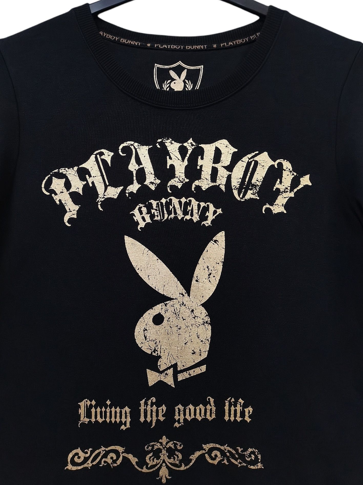 Playboy Playboy Bunny Gold Big Logo Sweatshirt Rare Design Size US S / EU 44-46 / 1 - 9 Thumbnail