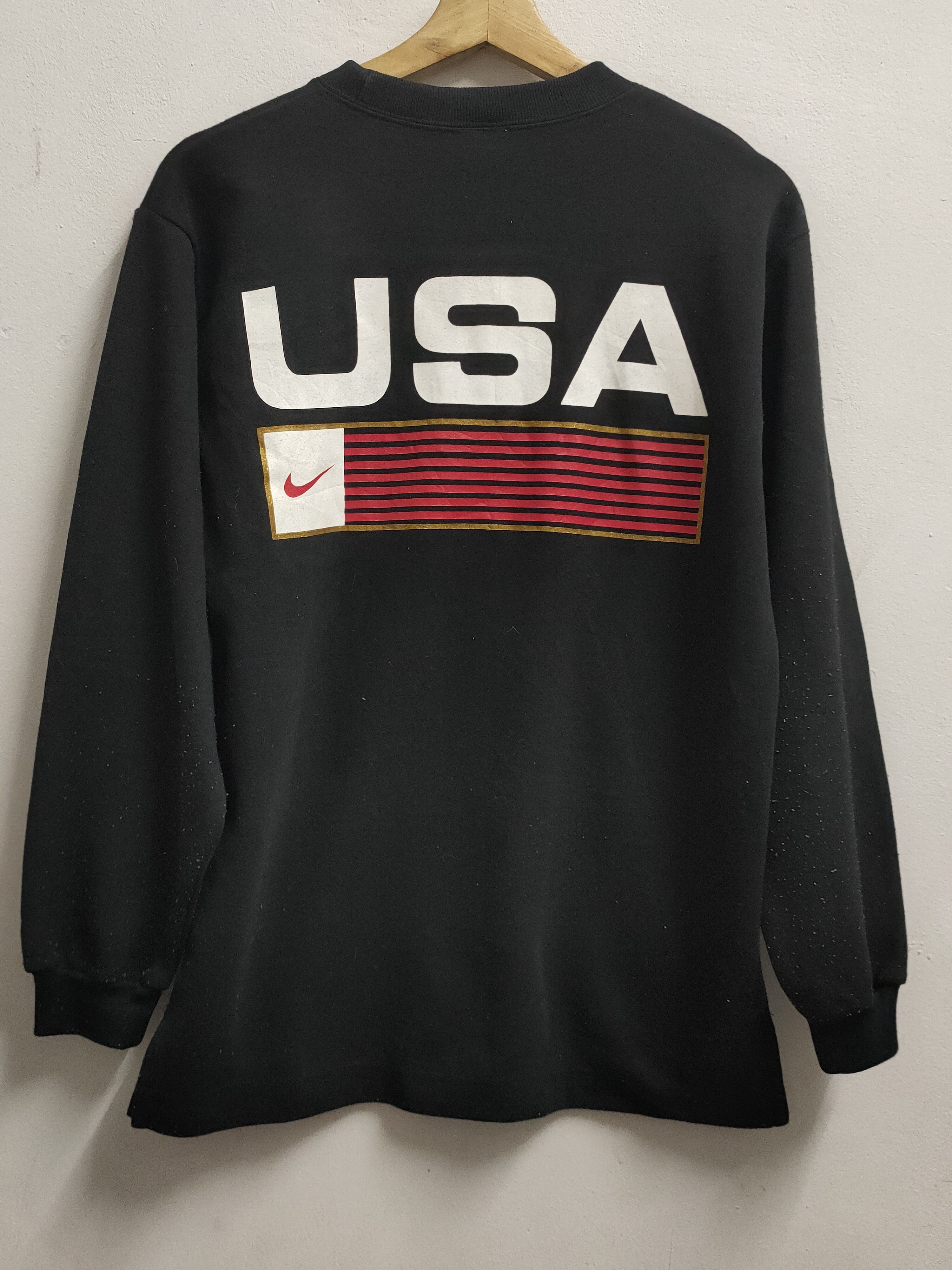Nike Rare 🔥Nike vintage 90s sweater Spellout swoosh USA Size US L / EU 52-54 / 3 - 1 Thumbnail