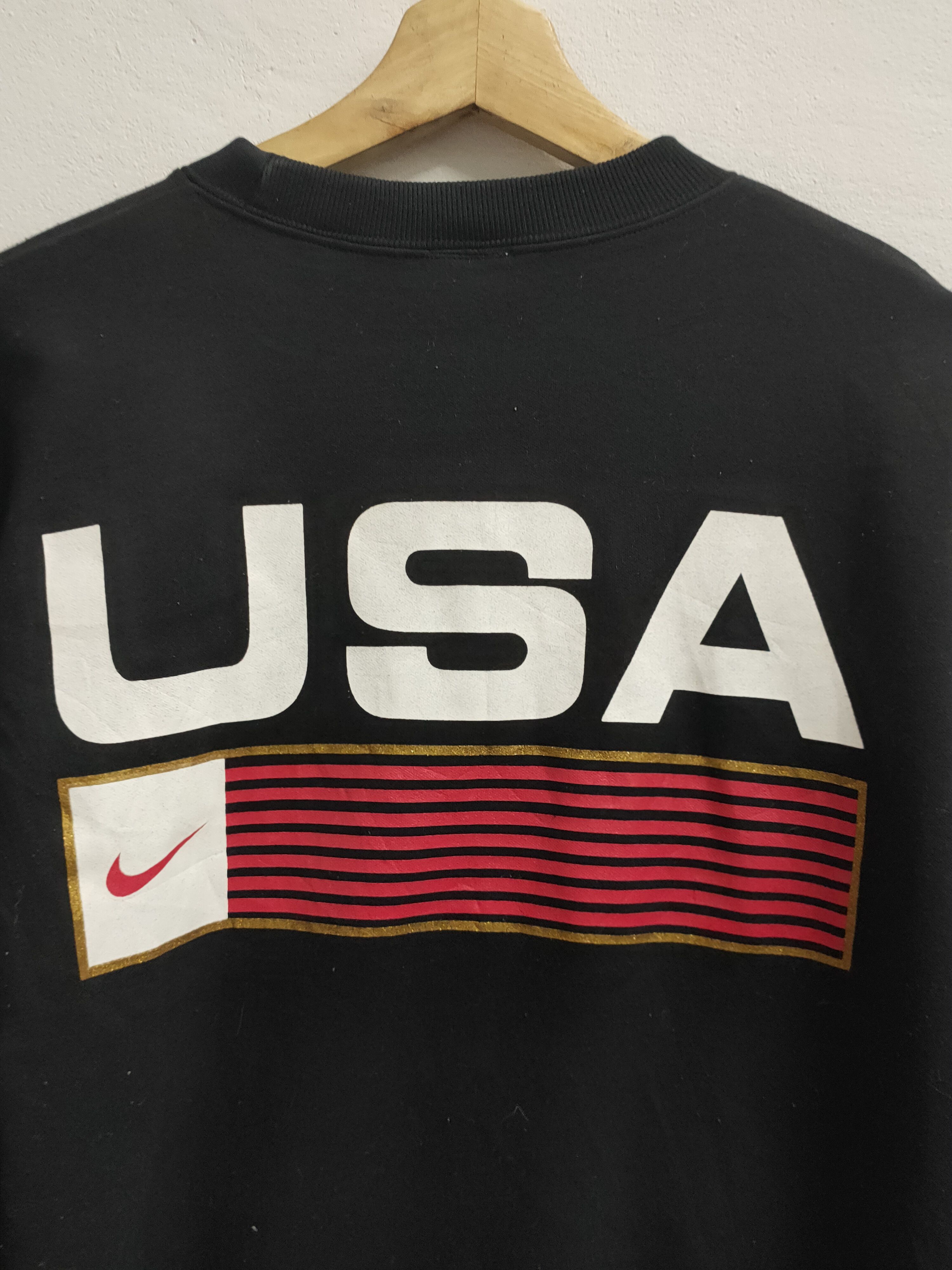 Nike Rare 🔥Nike vintage 90s sweater Spellout swoosh USA Size US L / EU 52-54 / 3 - 8 Thumbnail