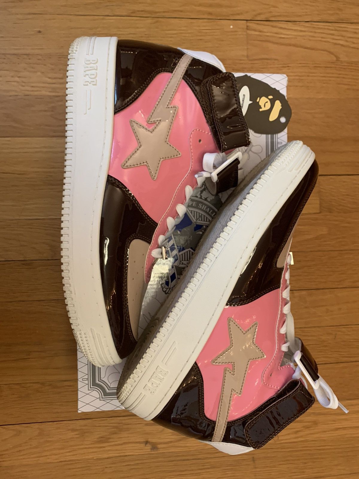 Bape A Bathing Ape Bape Sta-Mid Brown Pink Tan (2020) | Grailed
