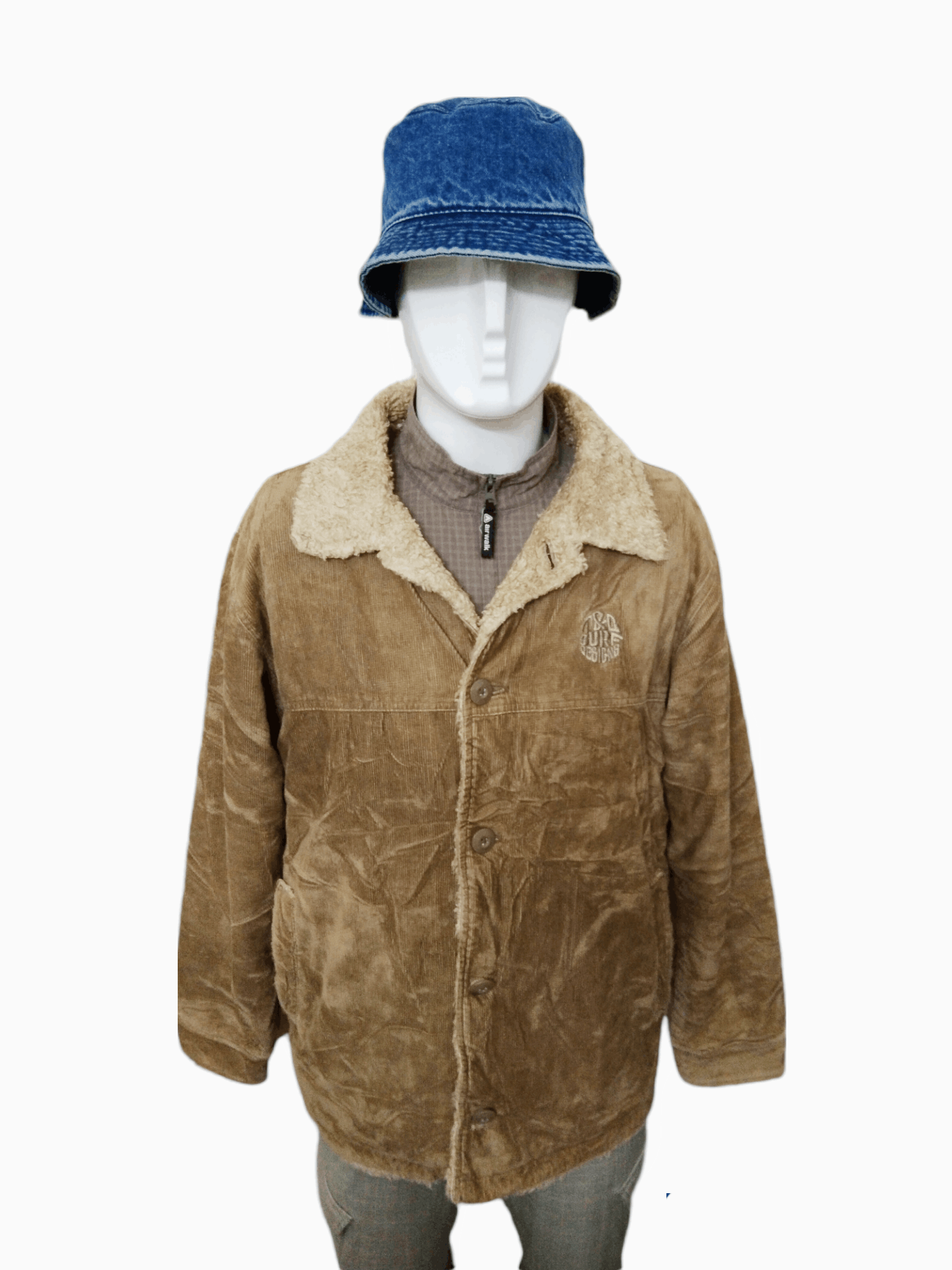 T&C SURF VINTAGE CORDUROY SHERPA JACKET