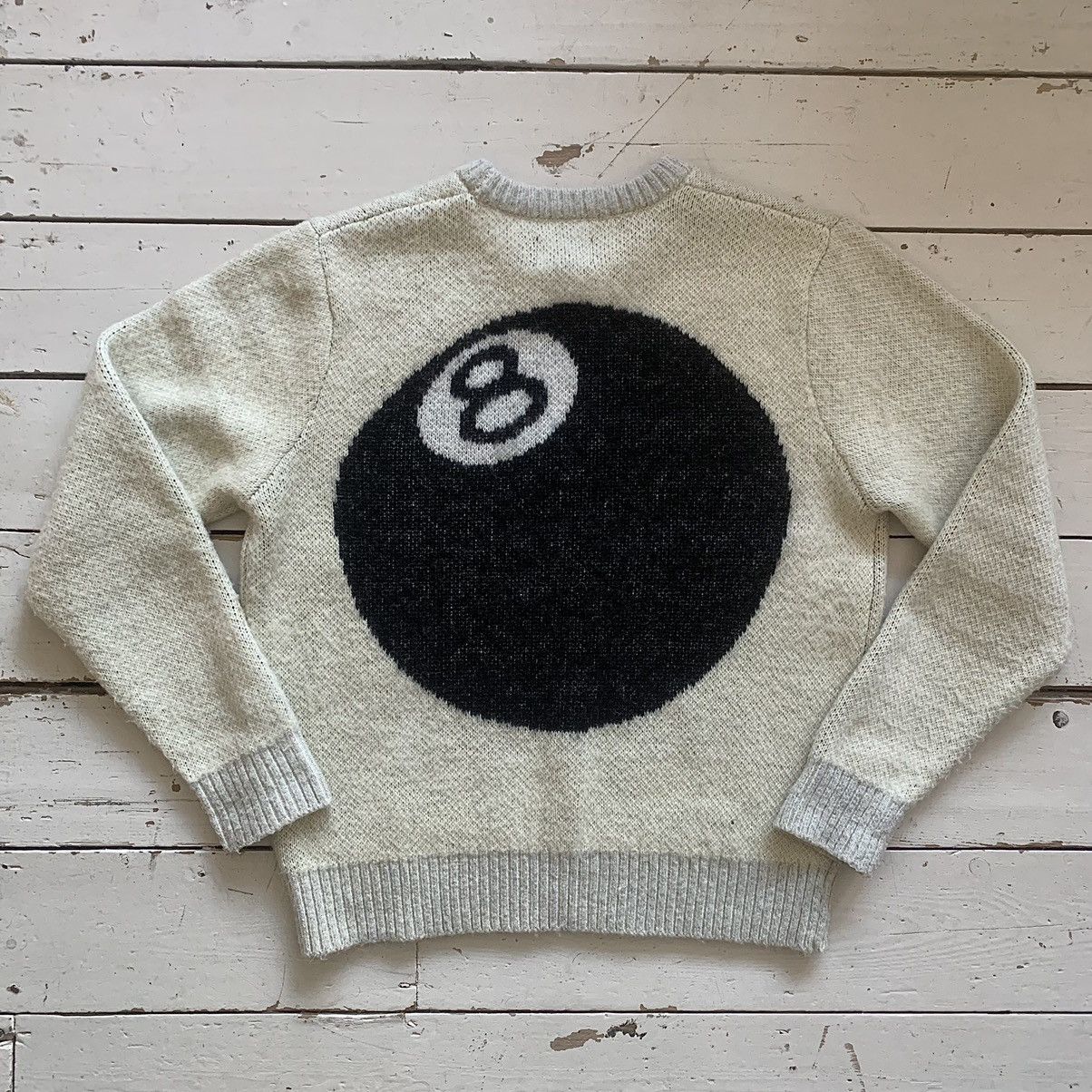 Stussy Stussy 8 Ball Brushed Mohair Knit Sweater | Grailed