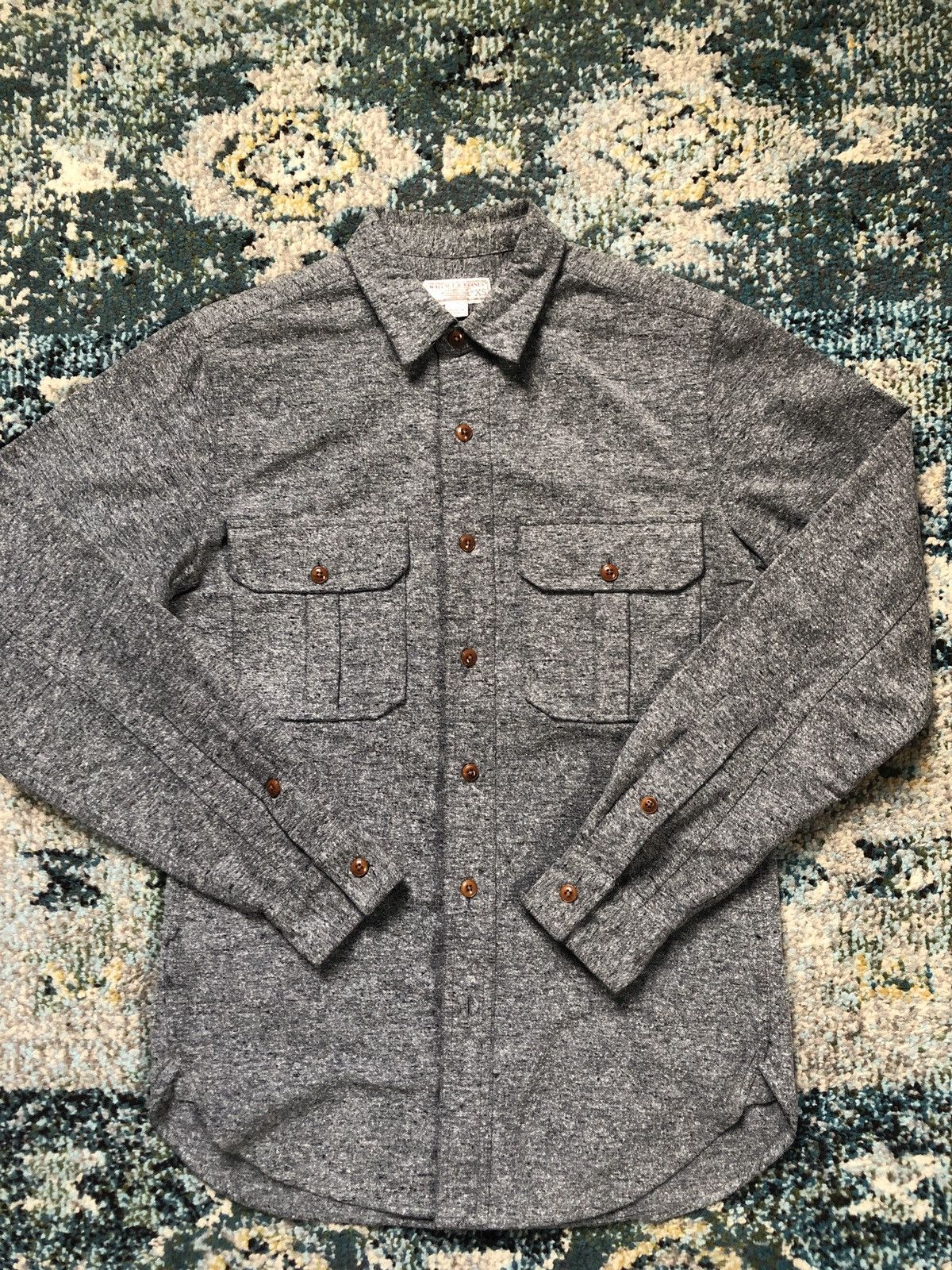 Wallace & Barnes Wallace & Barnes Grey Flannel Shirt Size US XS / EU 42 / 0 - 1 Thumbnail