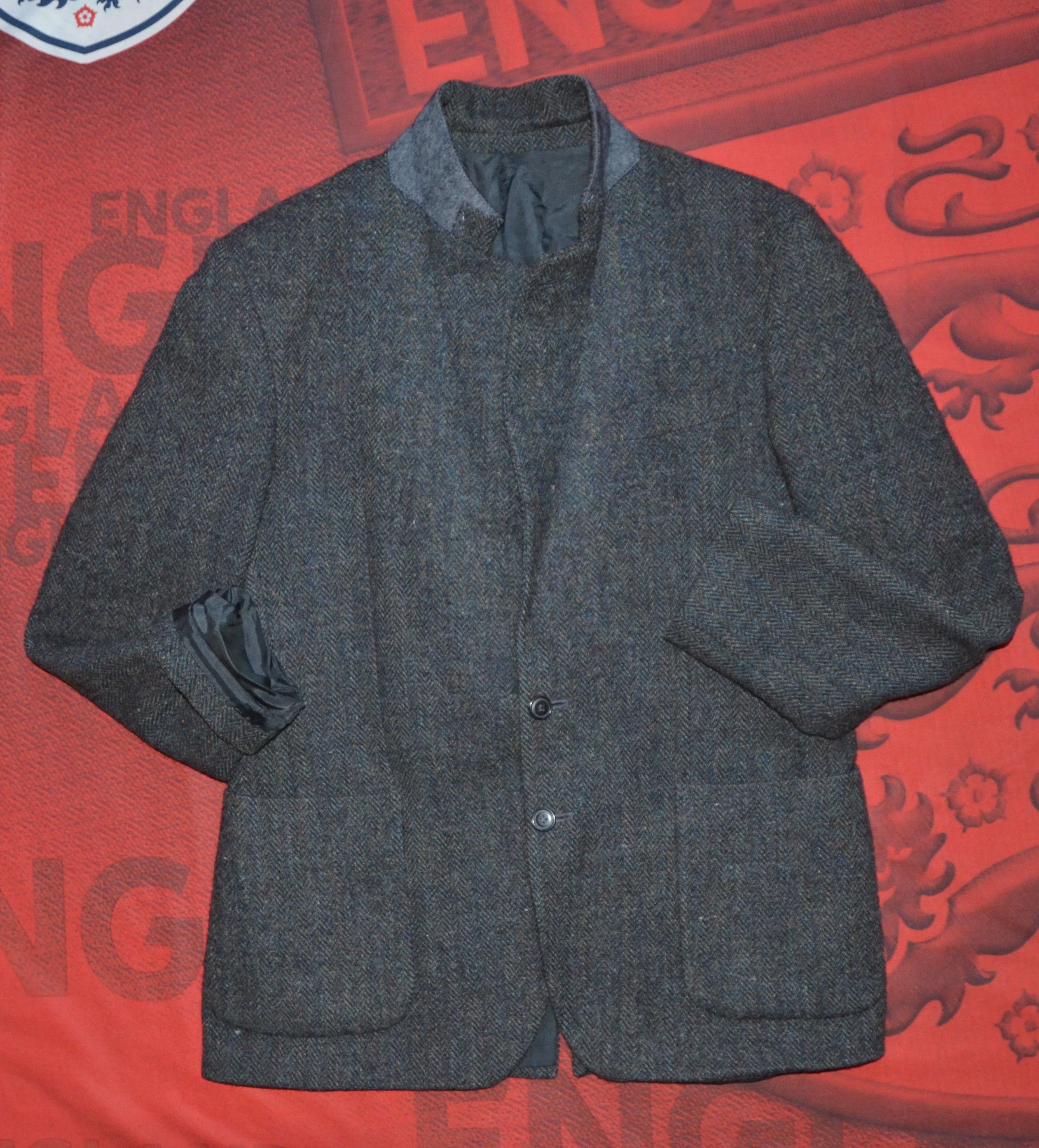 Harris Tweed Harris Tweed 100% Wool BlazerJacket Dark Gray Casual Luxury Size US XL / EU 56 / 4 - 22 Thumbnail