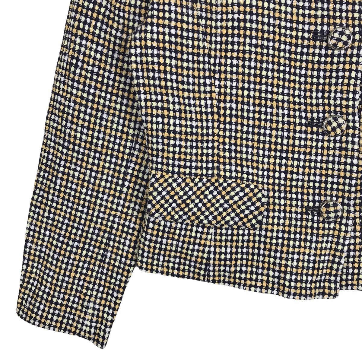 Courreges × Japanese Brand Vintage 90s Courreges Houndstooth Notched Crop Top Jacket Size US S / EU 44-46 / 1 - 3 Thumbnail