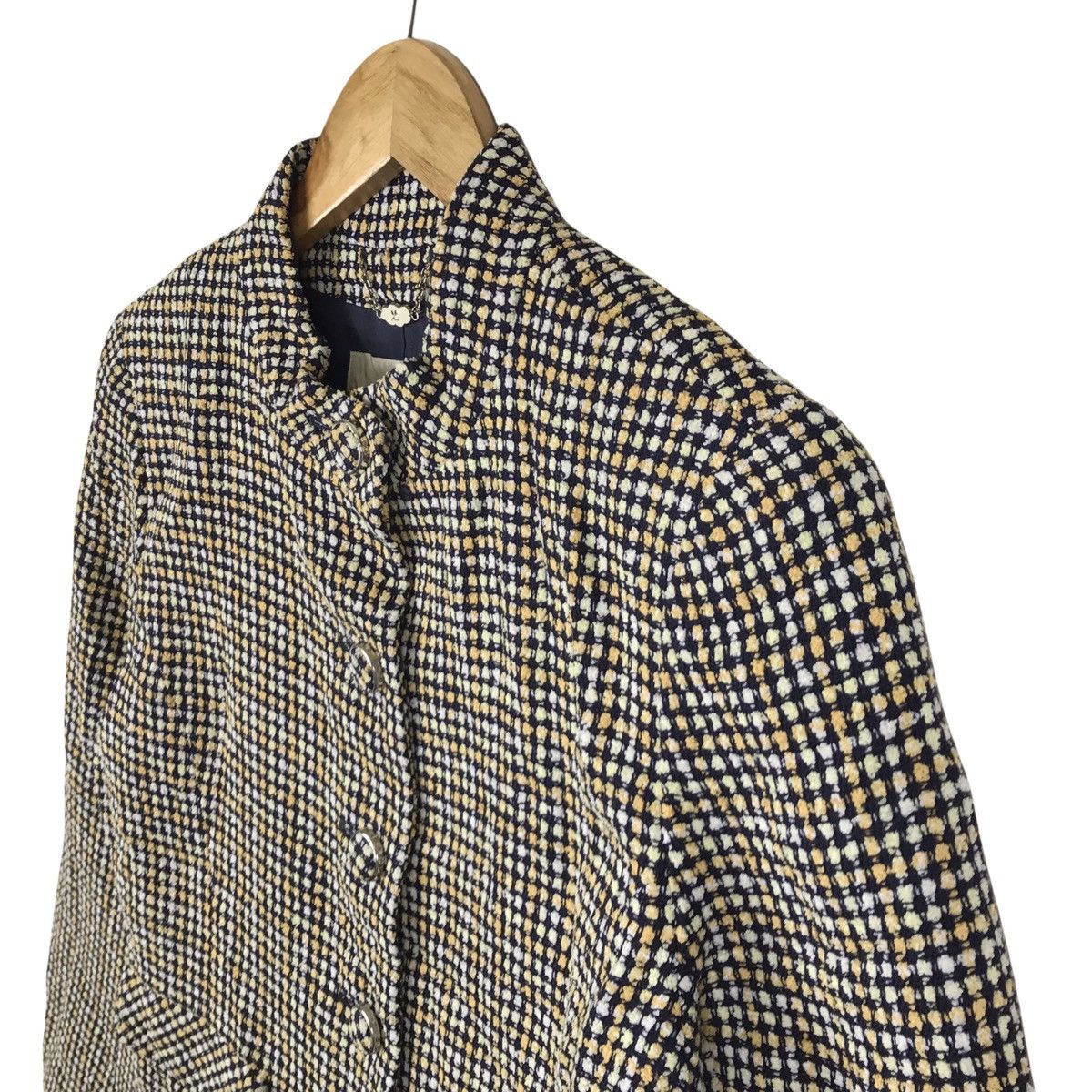 Courreges × Japanese Brand Vintage 90s Courreges Houndstooth Notched Crop Top Jacket Size US S / EU 44-46 / 1 - 5 Thumbnail