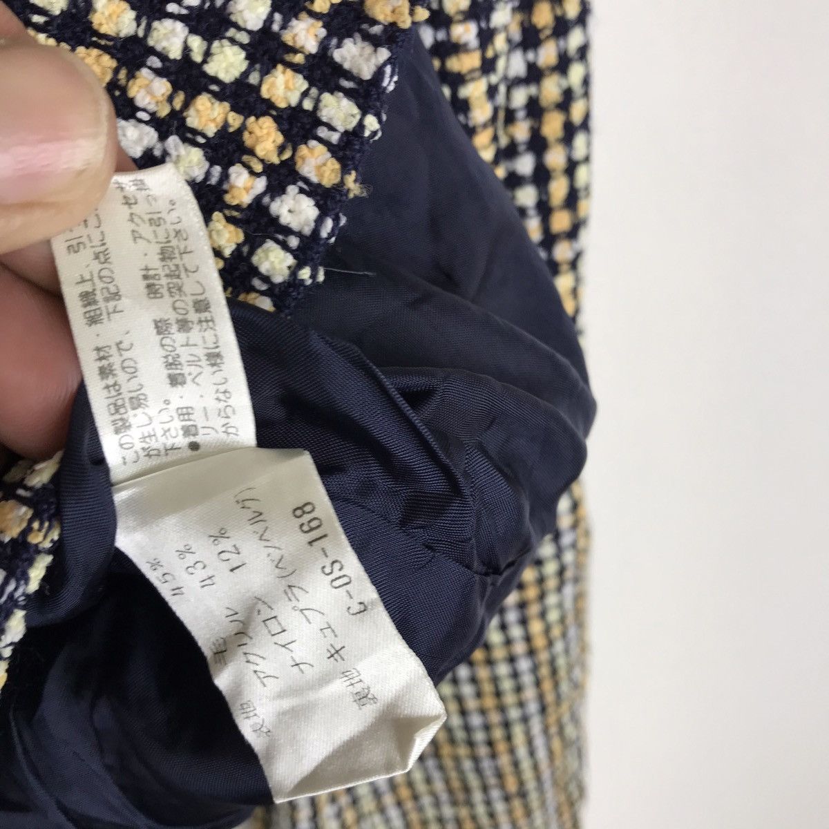 Courreges × Japanese Brand Vintage 90s Courreges Houndstooth Notched Crop Top Jacket Size US S / EU 44-46 / 1 - 8 Thumbnail