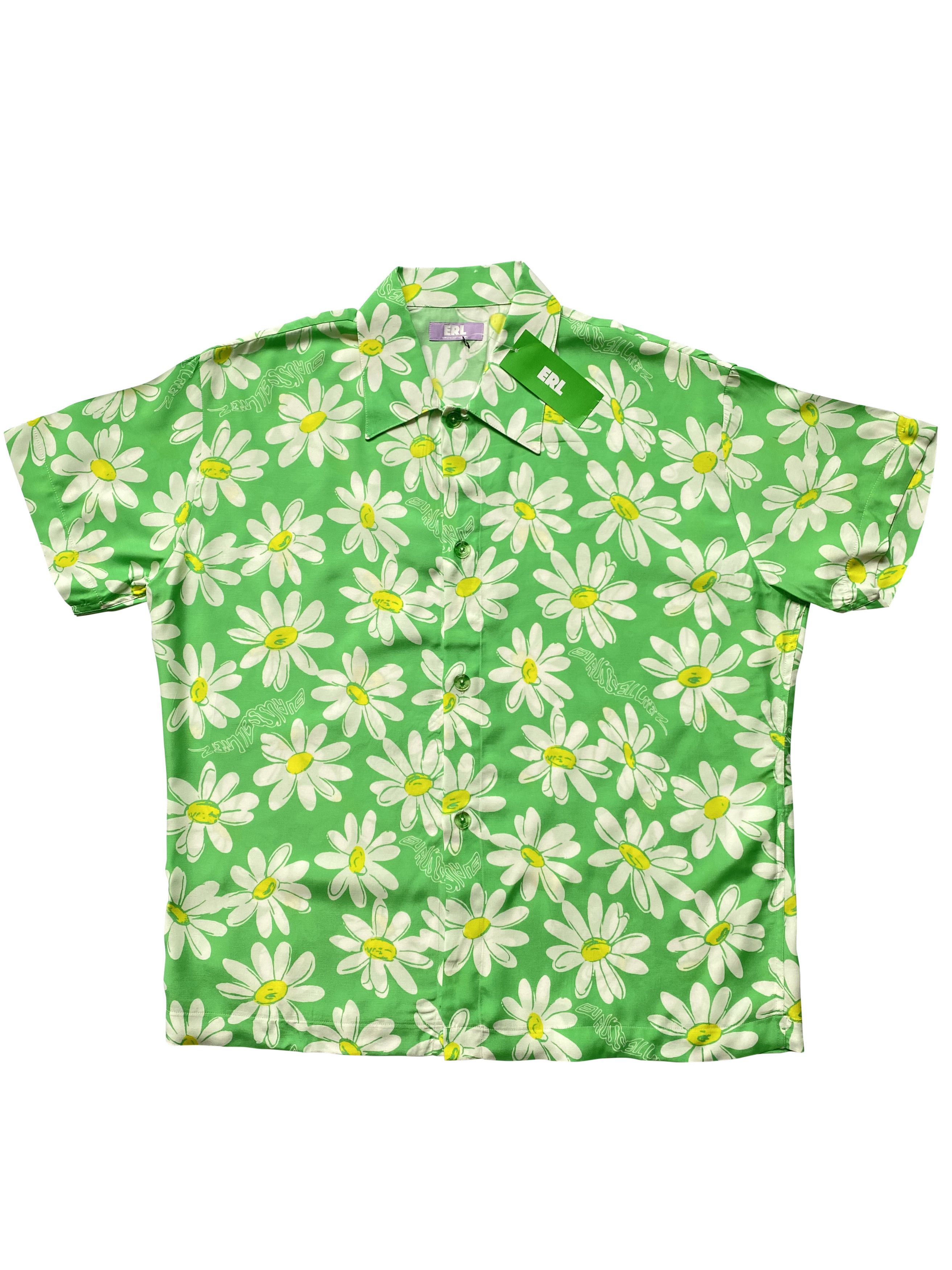 ERL Green Printed Shirt