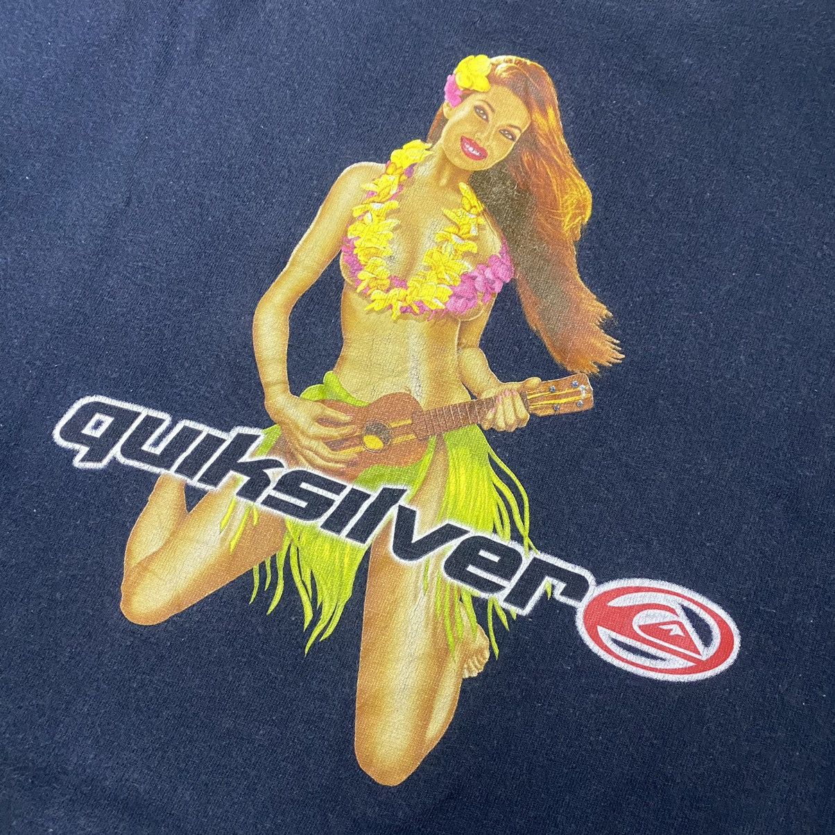 Quicksilver Quiksilver Hawaiian Girls Backhit Surfing Tee y2k Size US L / EU 52-54 / 3 - 5 Thumbnail