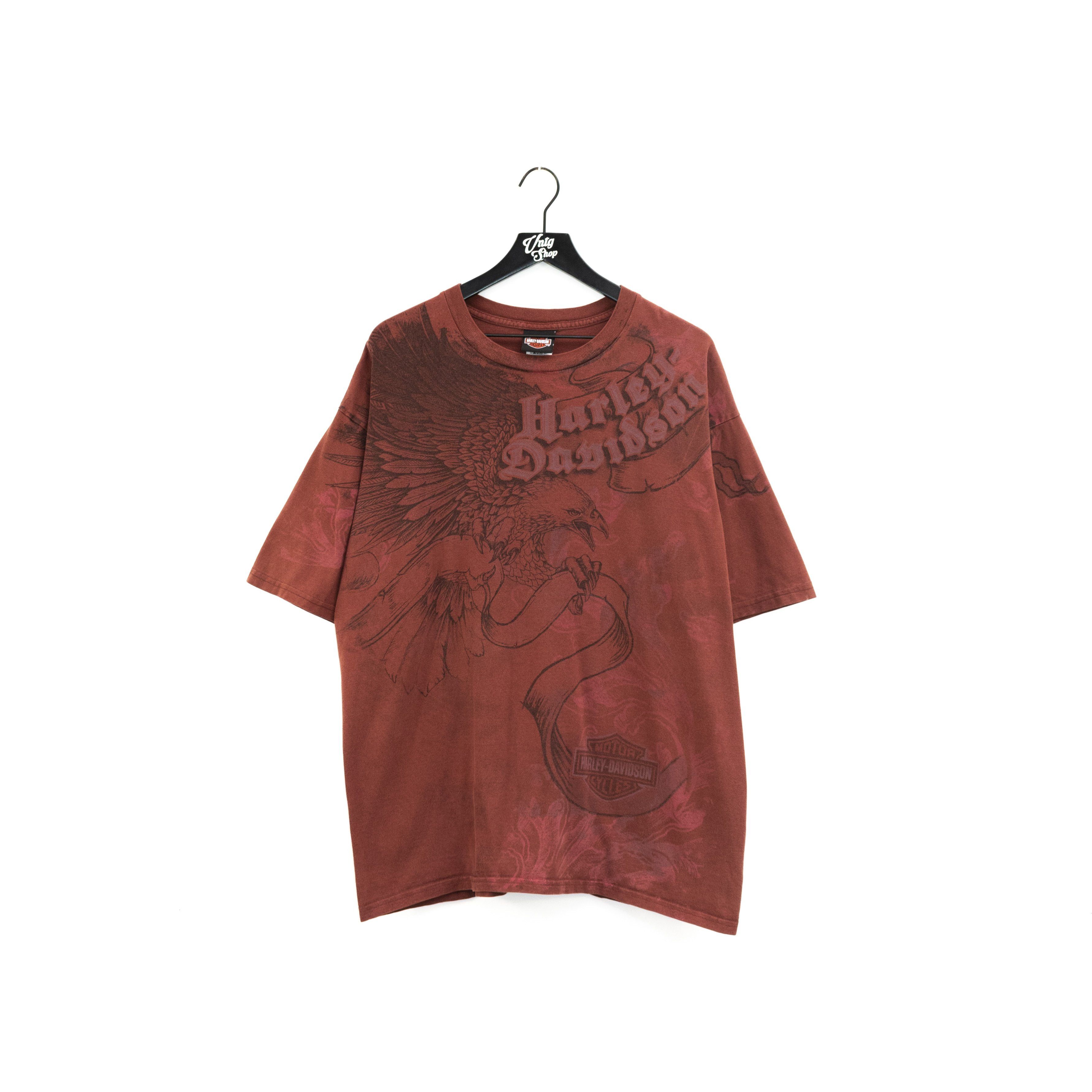 Harley Davidson × Vintage Y2K Harley Davidson All Over Print T-Shirt Size XXL Size US XXL / EU 58 / 5 - 1 Thumbnail