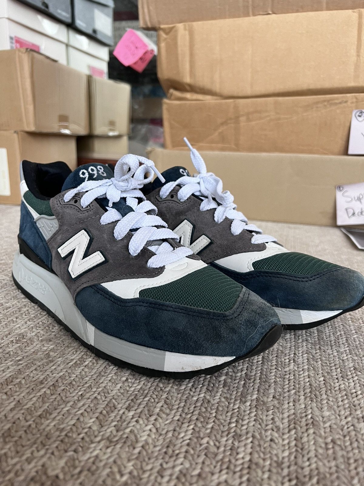 New Balance 998 Low Navy Green Size US 9.5 / EU 42-43 - 1 Thumbnail