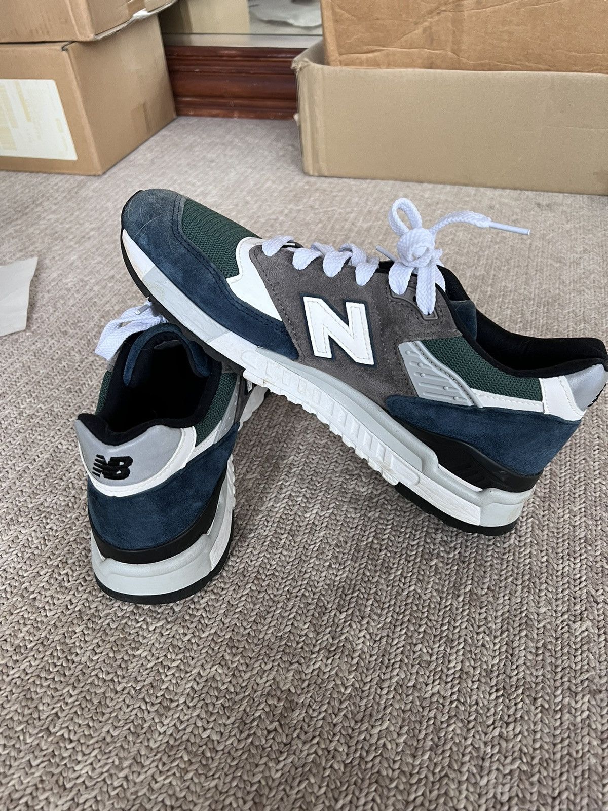 New Balance 998 Low Navy Green Size US 9.5 / EU 42-43 - 3 Thumbnail