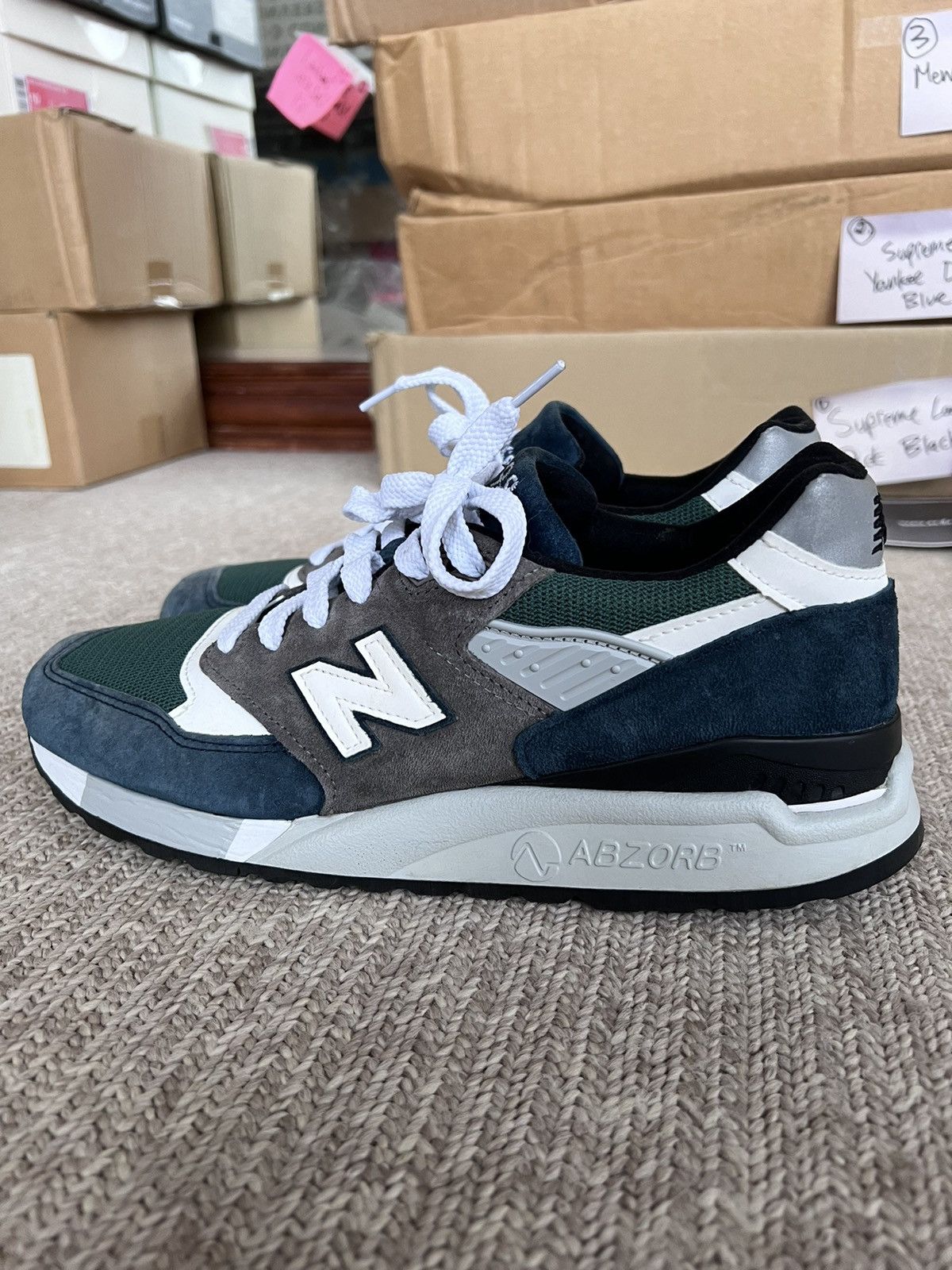 New Balance 998 Low Navy Green Size US 9.5 / EU 42-43 - 2 Thumbnail