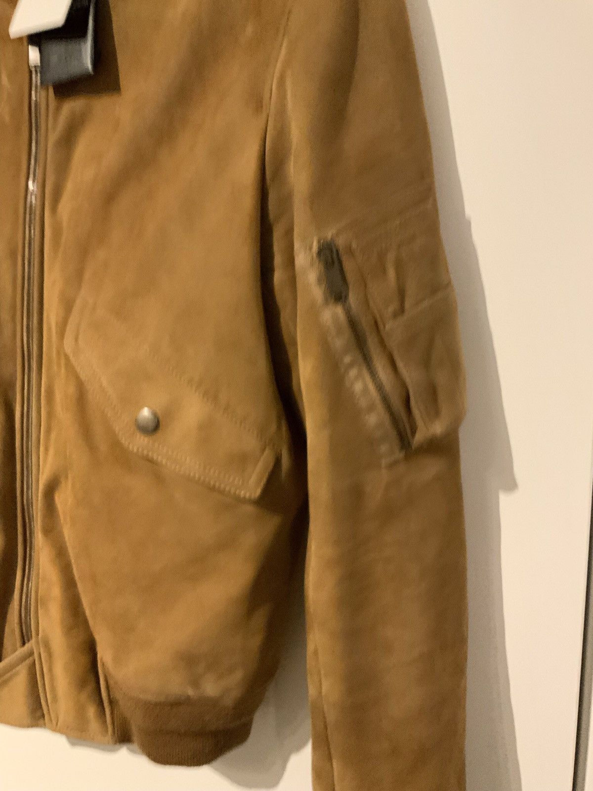 Saint Laurent Paris FW18 Lamb Suede Bomber in Tan Size US S / EU 44-46 / 1 - 2 Thumbnail