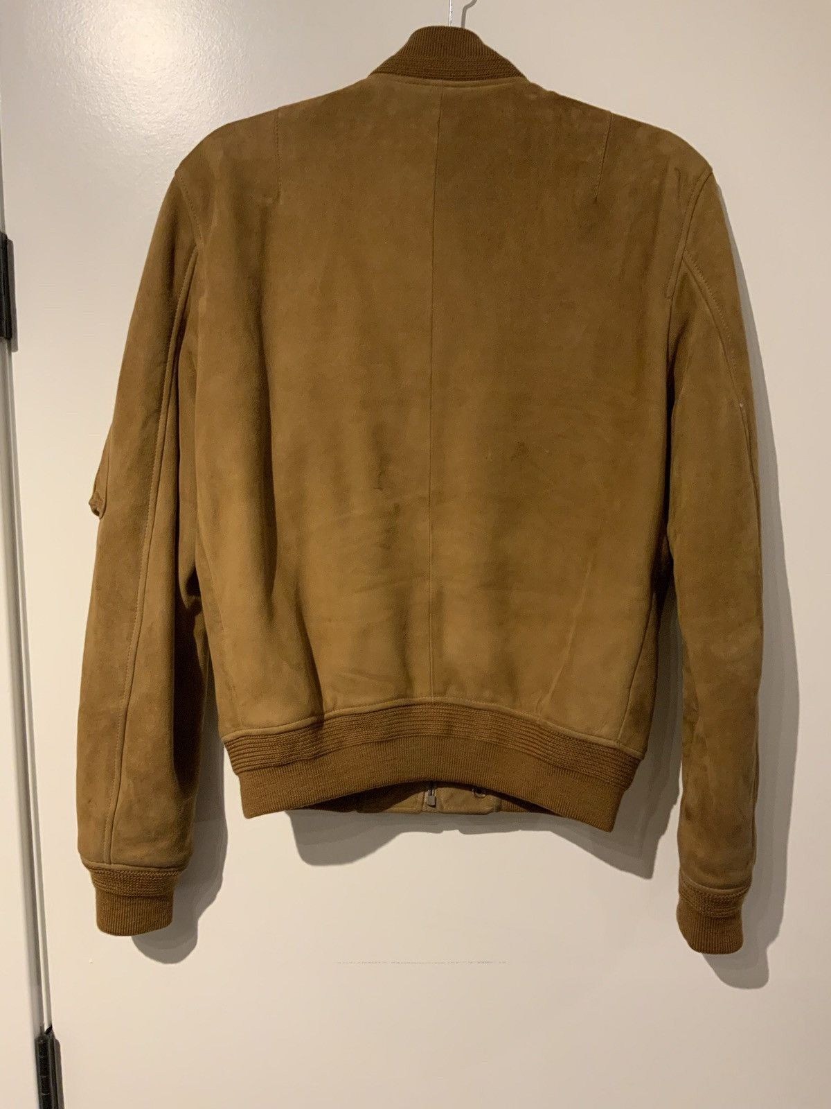 Saint Laurent Paris FW18 Lamb Suede Bomber in Tan Size US S / EU 44-46 / 1 - 5 Thumbnail