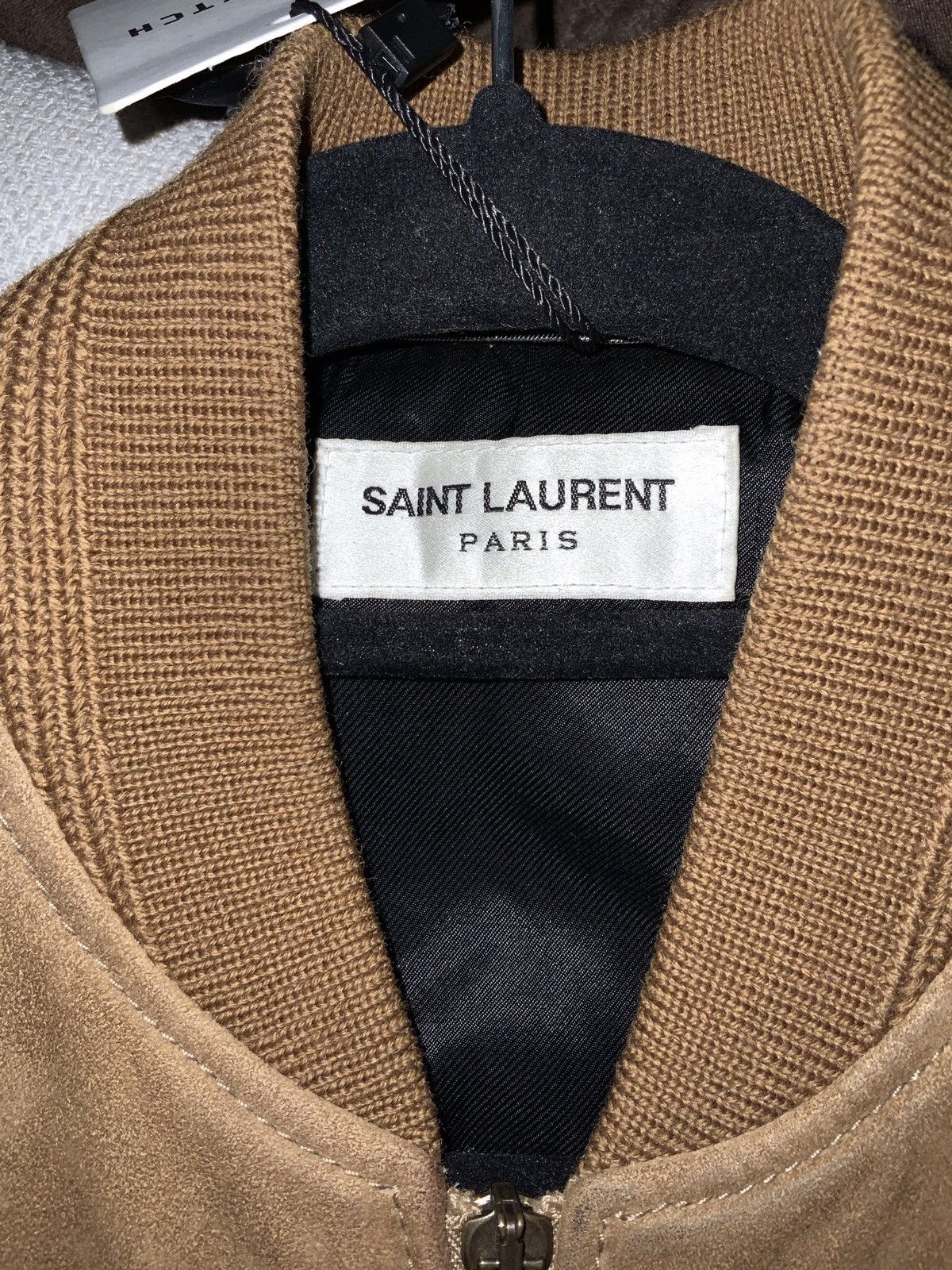 Saint Laurent Paris FW18 Lamb Suede Bomber in Tan Size US S / EU 44-46 / 1 - 10 Thumbnail