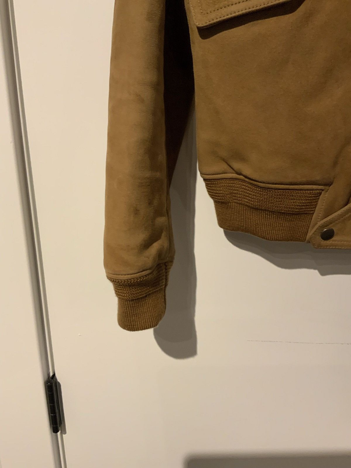 Saint Laurent Paris FW18 Lamb Suede Bomber in Tan Size US S / EU 44-46 / 1 - 3 Thumbnail