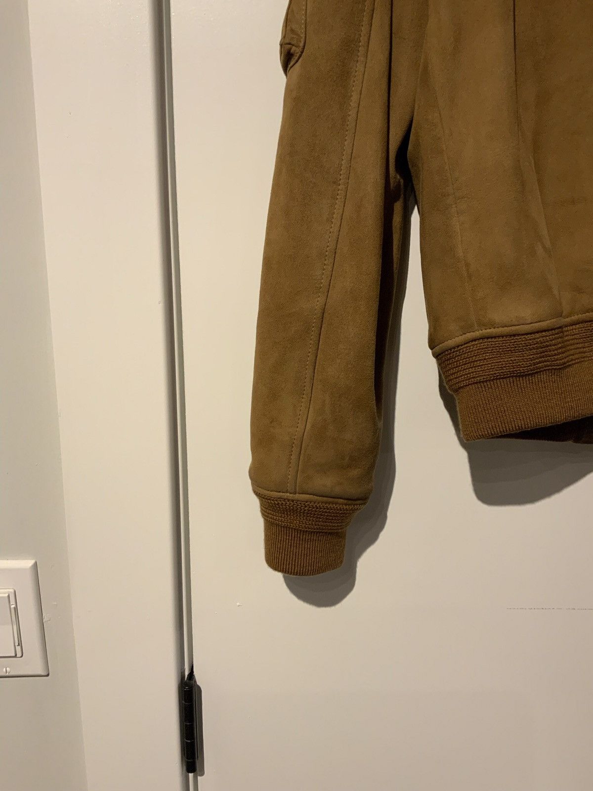 Saint Laurent Paris FW18 Lamb Suede Bomber in Tan Size US S / EU 44-46 / 1 - 6 Thumbnail