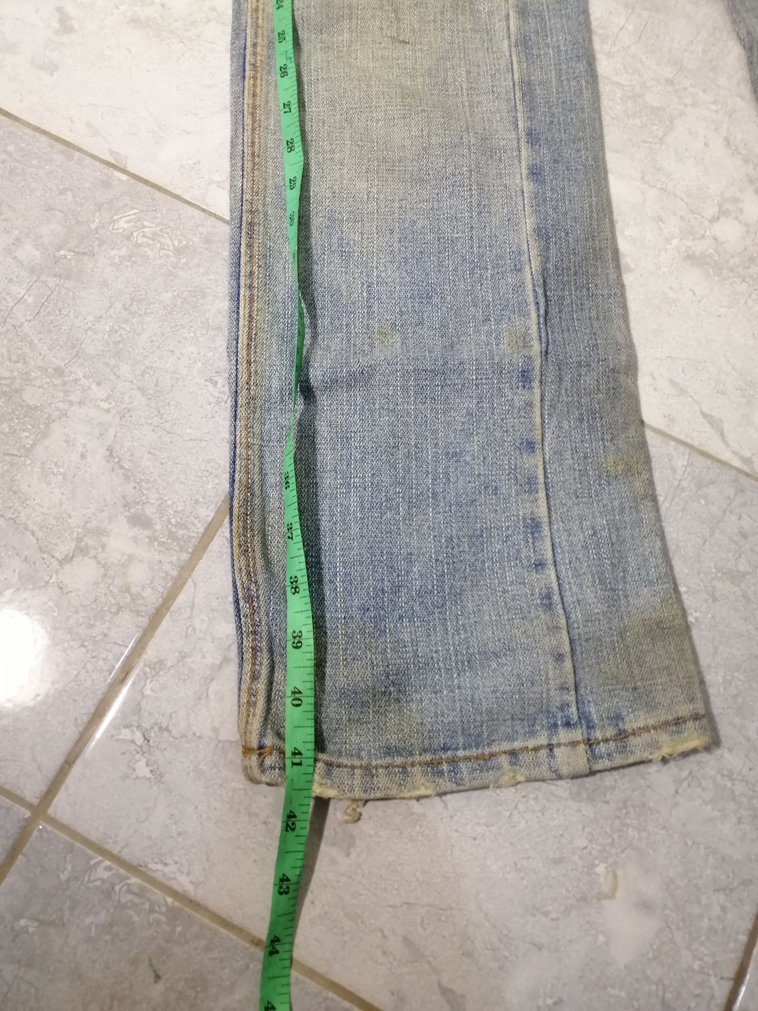 Japanese Brand Big Shark Jeans Distressed Straight Fit Boro Size US 33 - 12 Thumbnail
