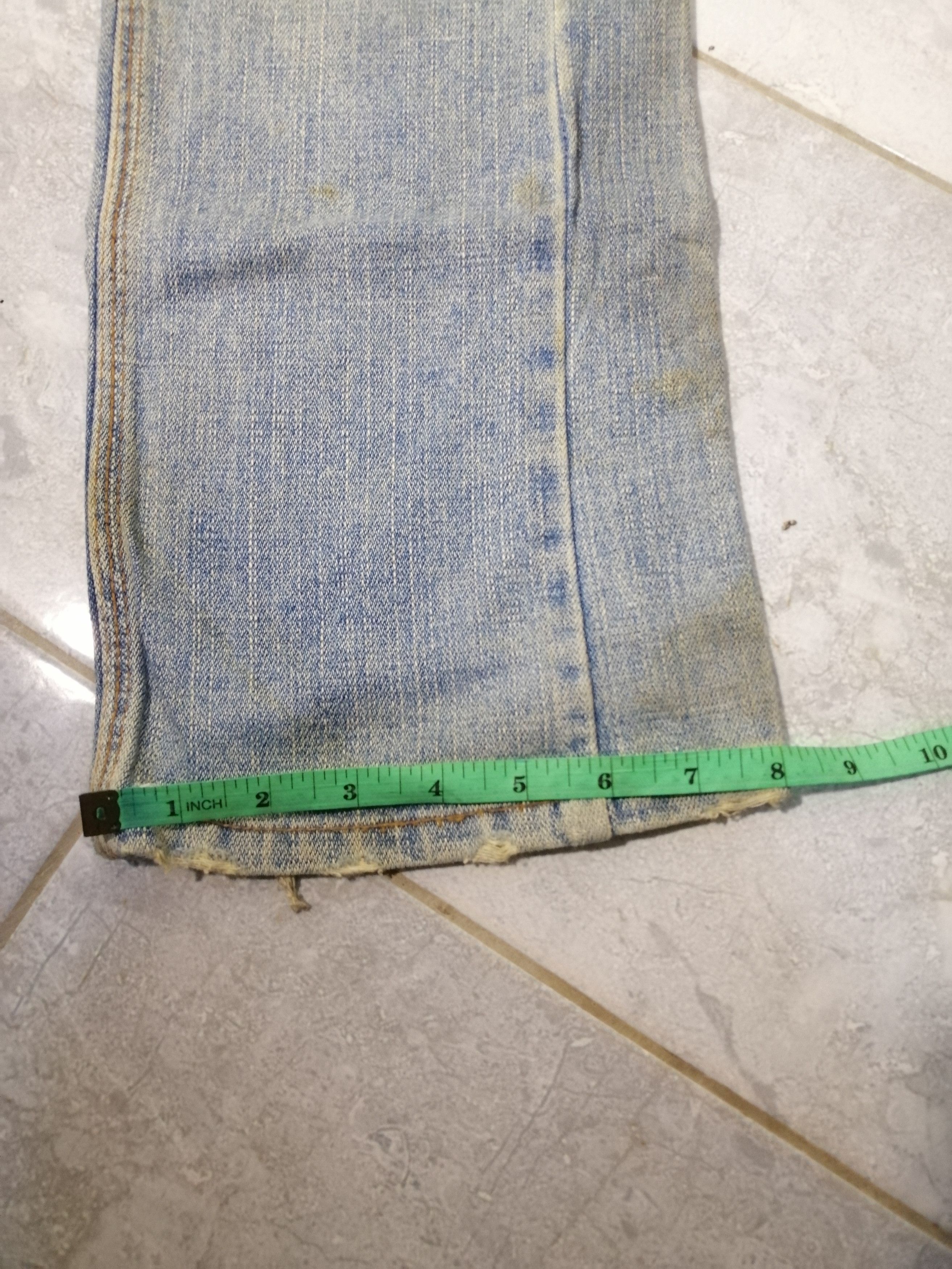 Japanese Brand Big Shark Jeans Distressed Straight Fit Boro Size US 33 - 9 Thumbnail