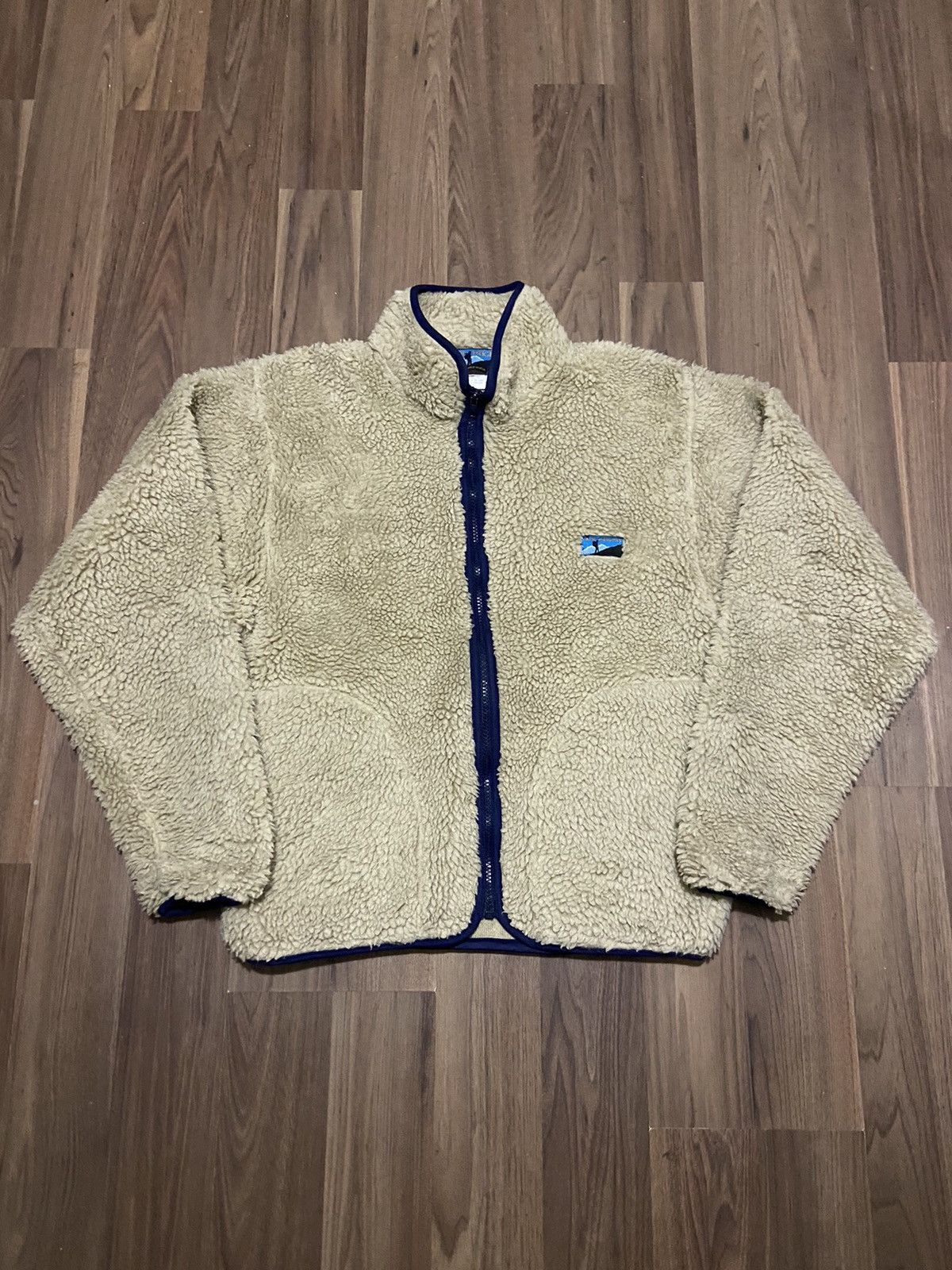 image of Made In USA x Patagonia Retro X Deep Pile Fleece Jacket Style in Beige, Men's (Size Small)