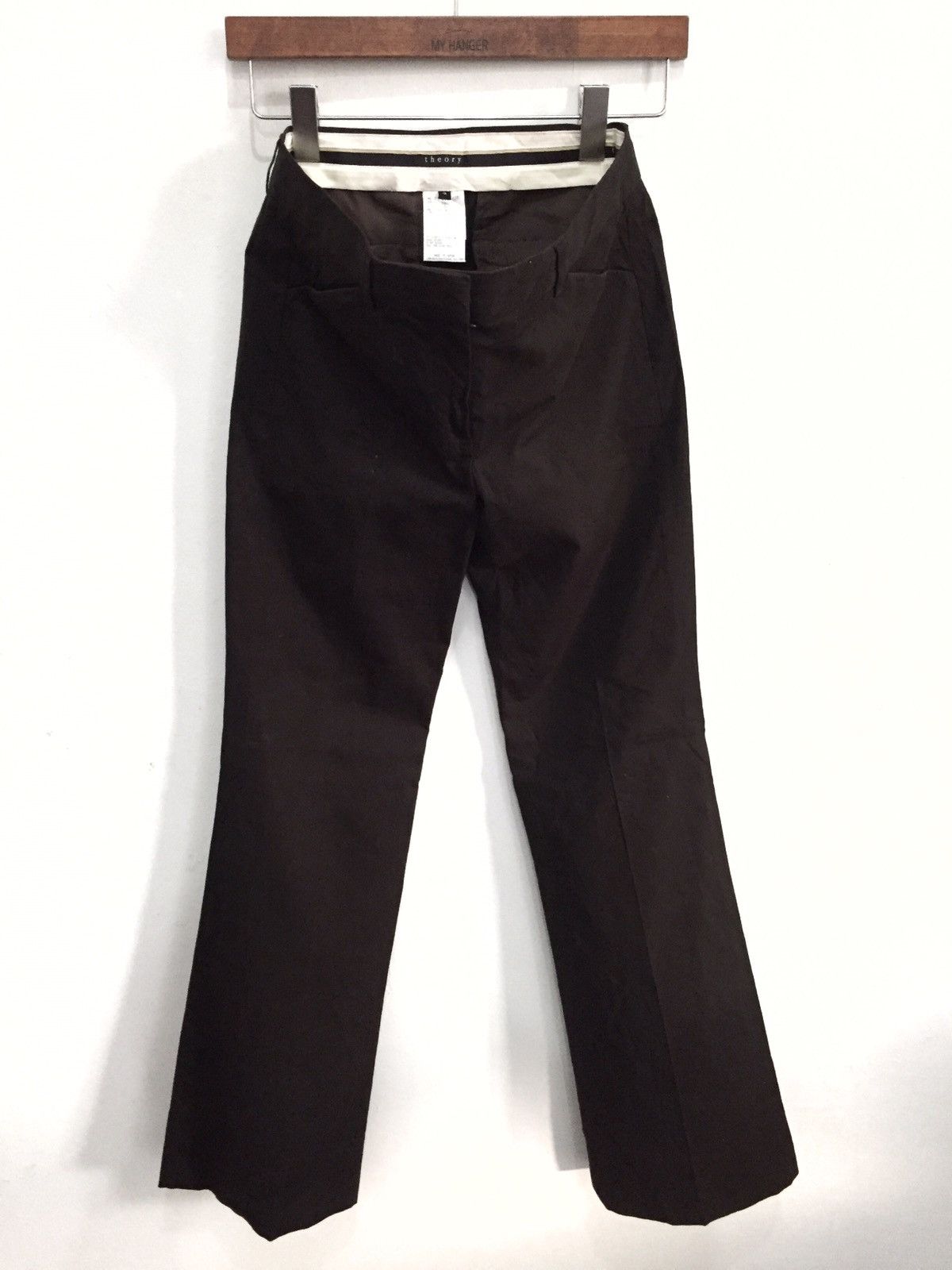 image of Theory Theroy Low Rise Boot Cut Flare Trousers Pants in Black, Men's (Size 29)