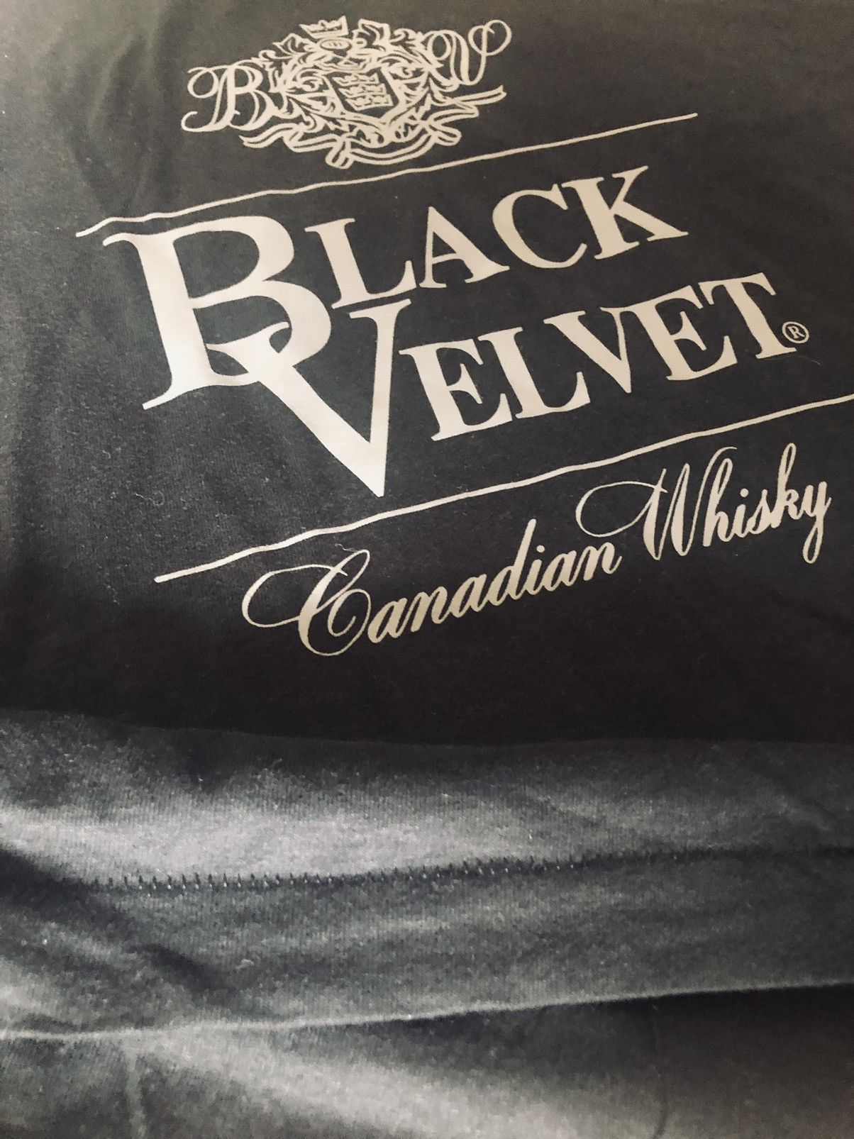 Vintage Vintage Black Velvet Whiskey Promo Tee (Black) Large Size US L / EU 52-54 / 3 - 2 Thumbnail