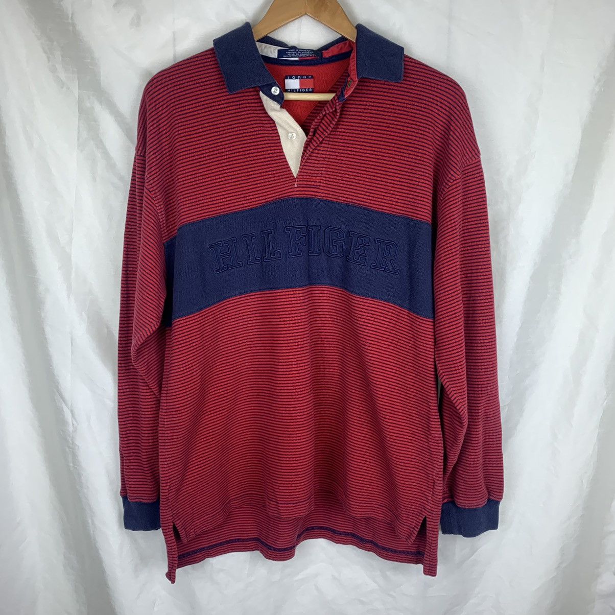 Vintage Striped Vintage Tommy Hilfiger Rugby Shirt | Grailed