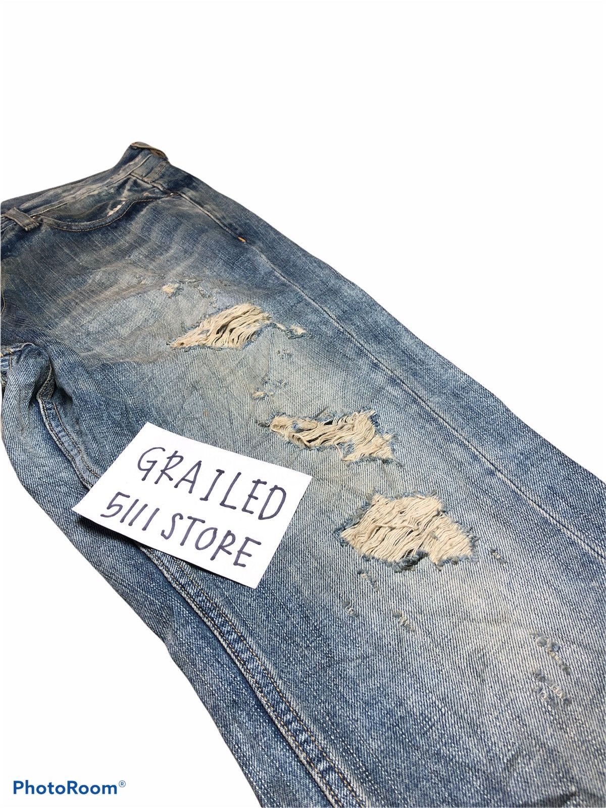 HARE × Japanese Brand Distressed Denim by HARE Size US 32 / EU 48 - 4 Thumbnail