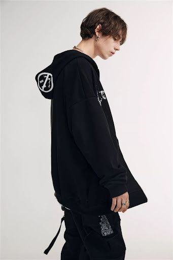 Japanese Brand × Vintage BLACK FRIDAY SALE Split Colour Zip Up Hoodie Sweater Size US M / EU 48-50 / 2 - 5 Thumbnail