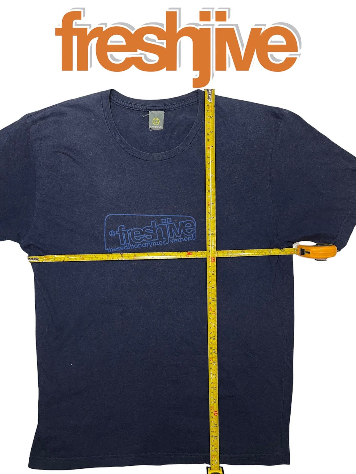Freshjive × Vintage Vintage Freshjive y2k 90s shirt navy blue fairly sun faded Size US M / EU 48-50 / 2 - 6 Thumbnail