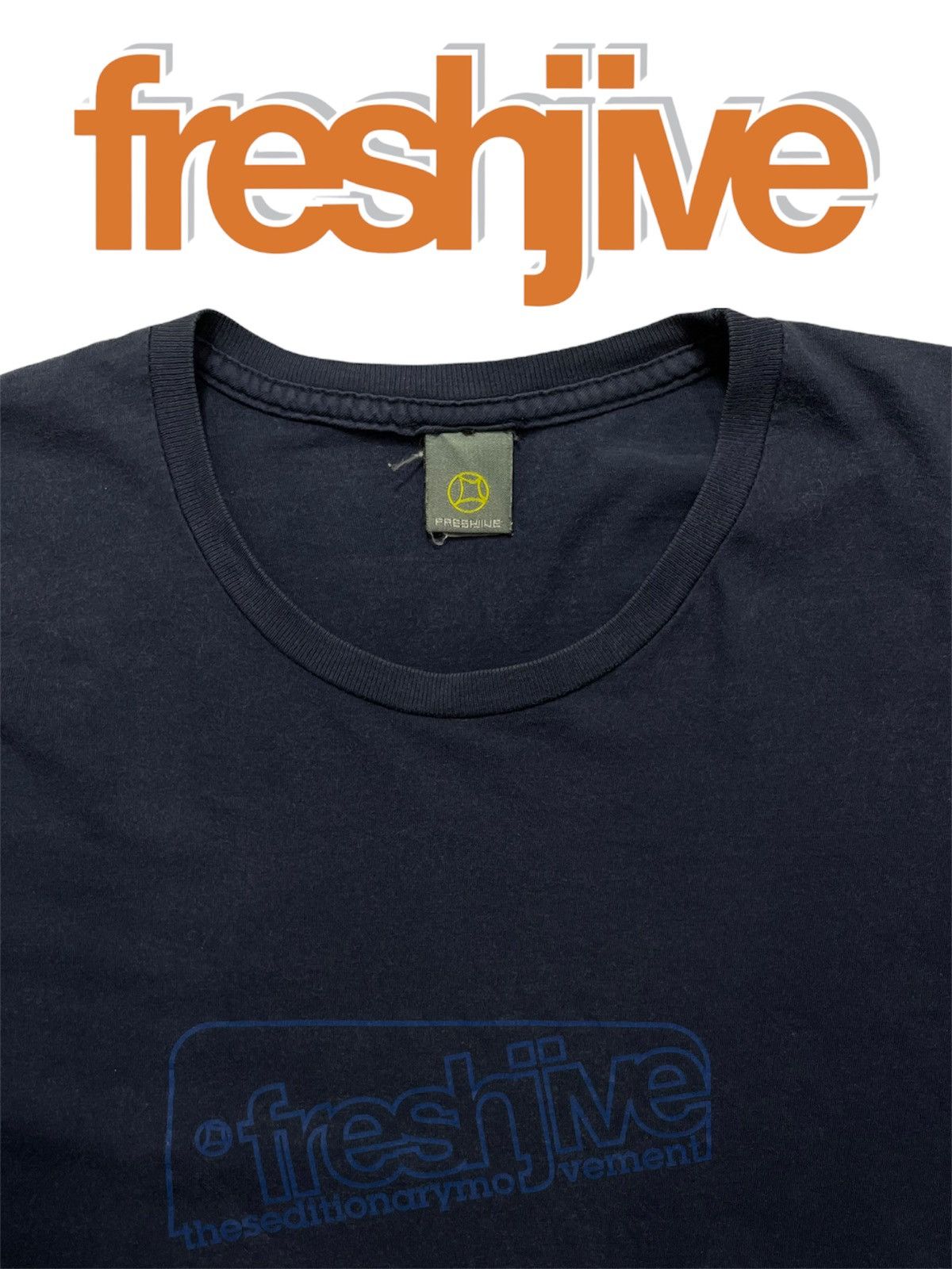 Freshjive × Vintage Vintage Freshjive y2k 90s shirt navy blue fairly sun faded Size US M / EU 48-50 / 2 - 2 Thumbnail