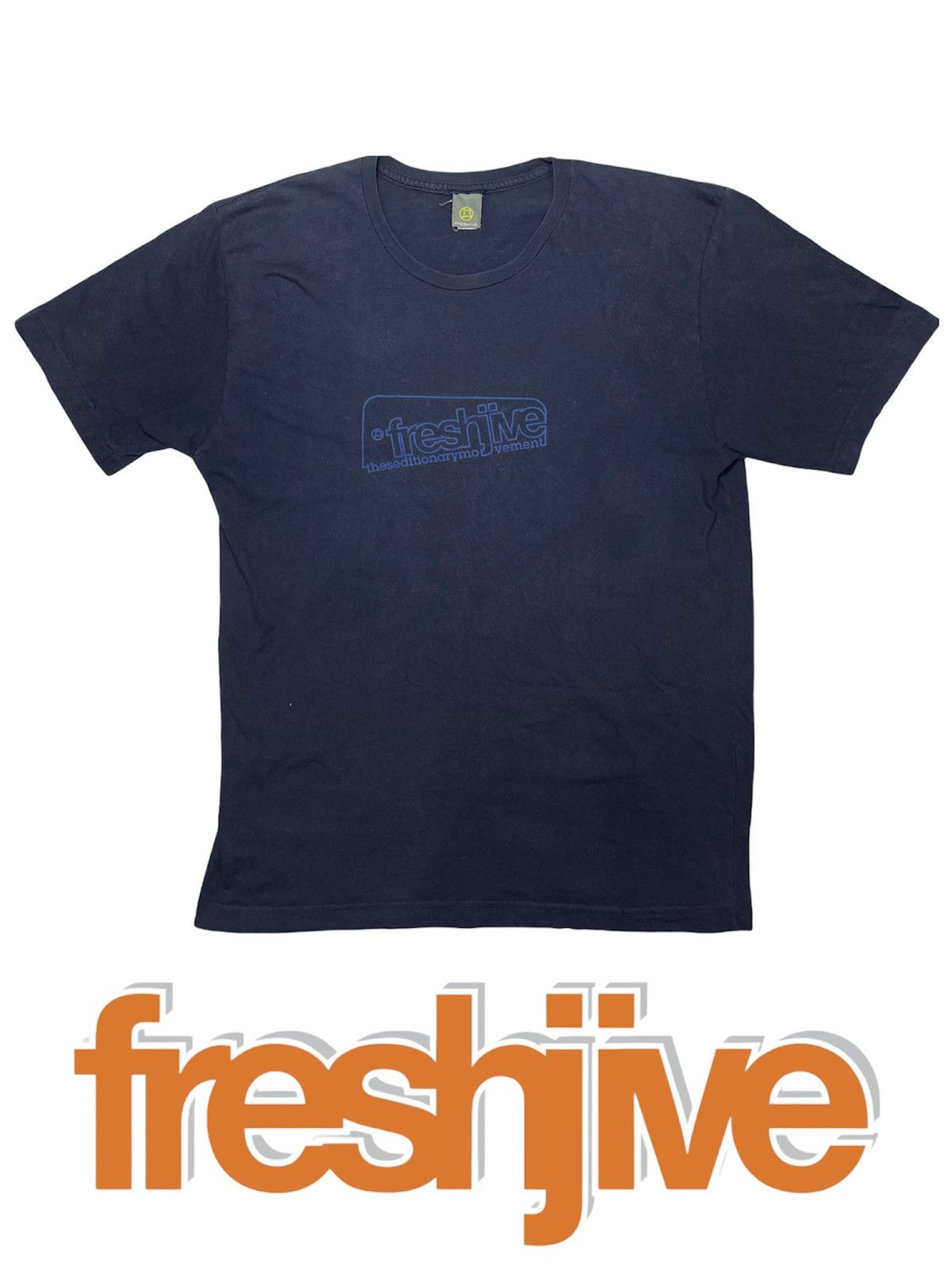 Freshjive × Vintage Vintage Freshjive y2k 90s shirt navy blue fairly sun faded Size US M / EU 48-50 / 2 - 1 Thumbnail