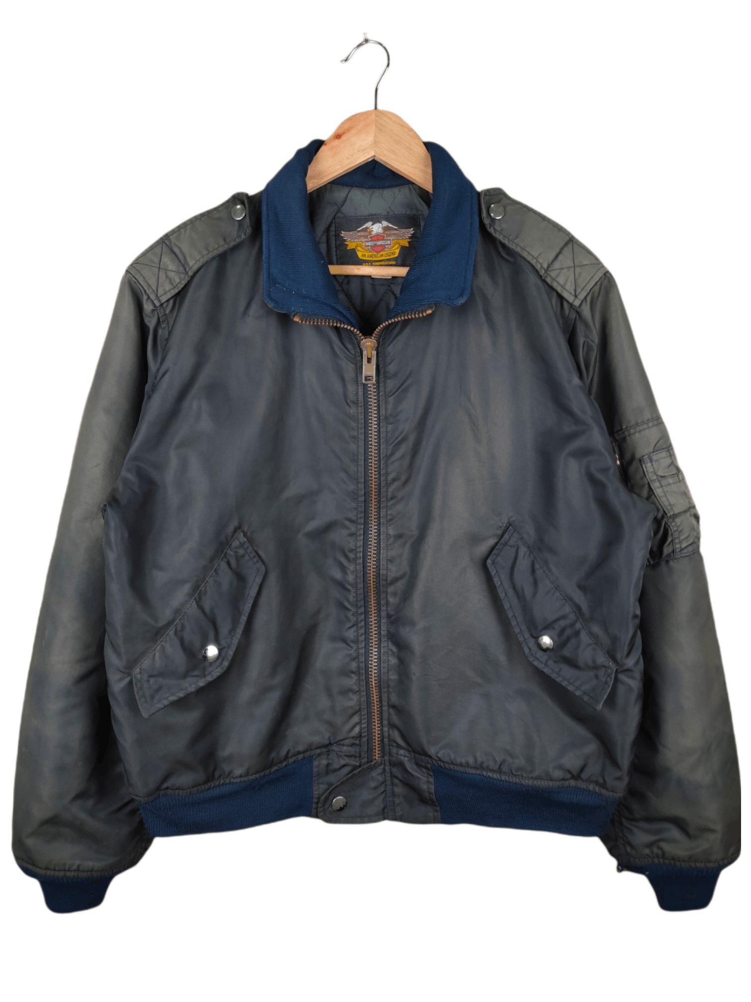 Harley Davidson Vintage Harley Davidson Embroided Logo Bomber Jacket Size US M / EU 48-50 / 2 - 3 Thumbnail